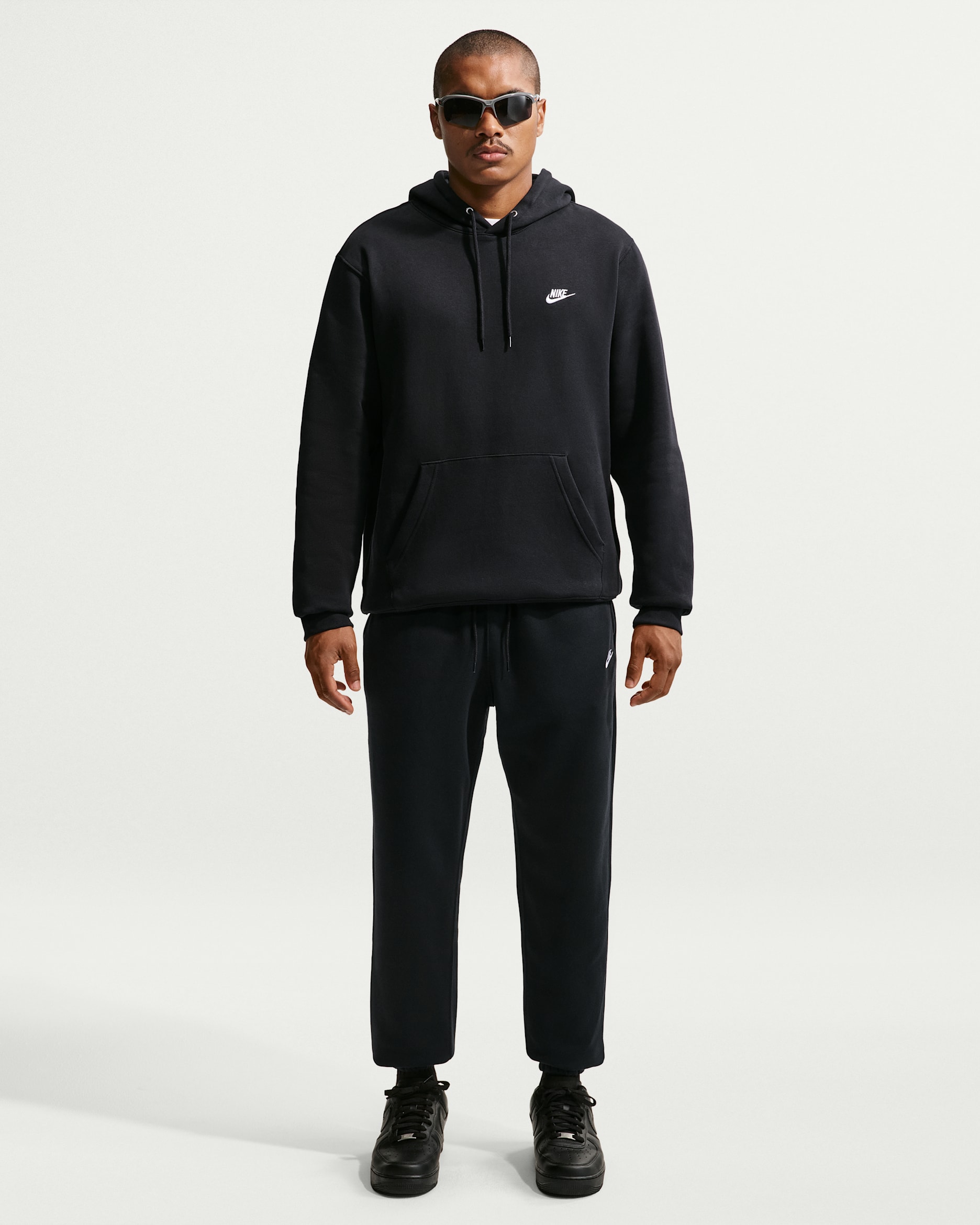 Nike Club — Black/Black/White