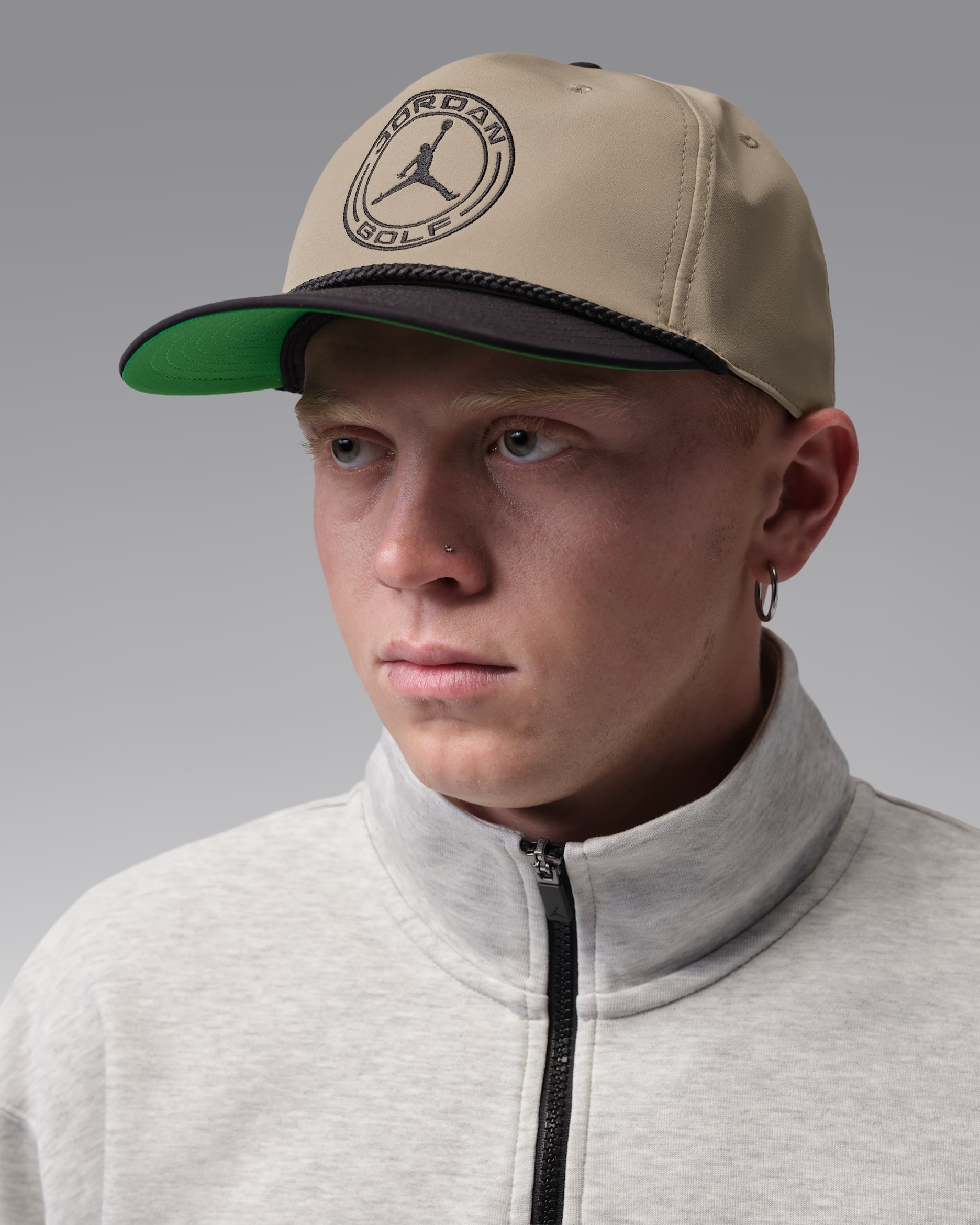 Jordan Pro — Khaki/Black/Kelly Green/Black