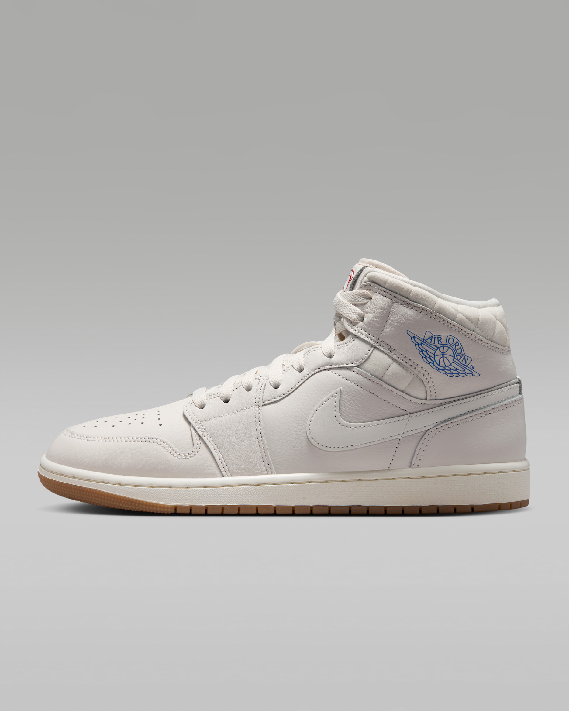 Air Jordan 1 Mid SE — Phantom/Gum Dark Brown/University Red/Sail