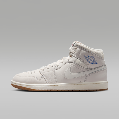 Air Jordan 1 Mid SE — Phantom/Gum Dark Brown/University Red/Sail