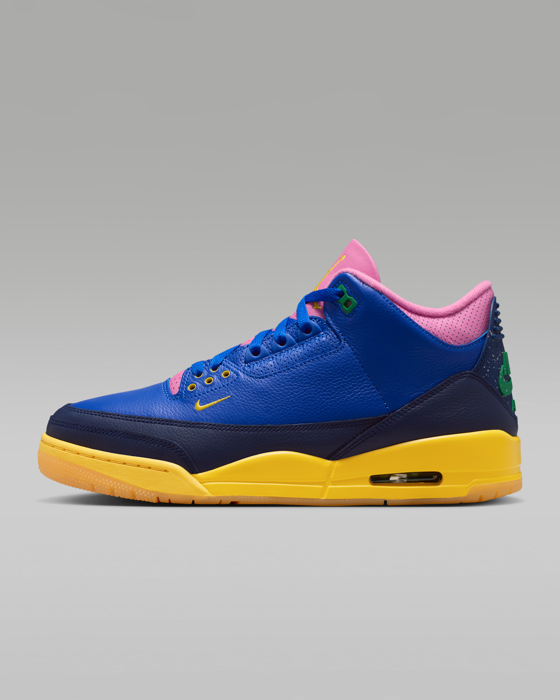 Air Jordan 3 Retro OG 'Brazil' — Racer Blue/Blue Void/Varsity Maize/Lucky Green