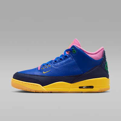 Air Jordan 3 Retro OG 'Brazil' — Racer Blue/Blue Void/Varsity Maize/Lucky Green