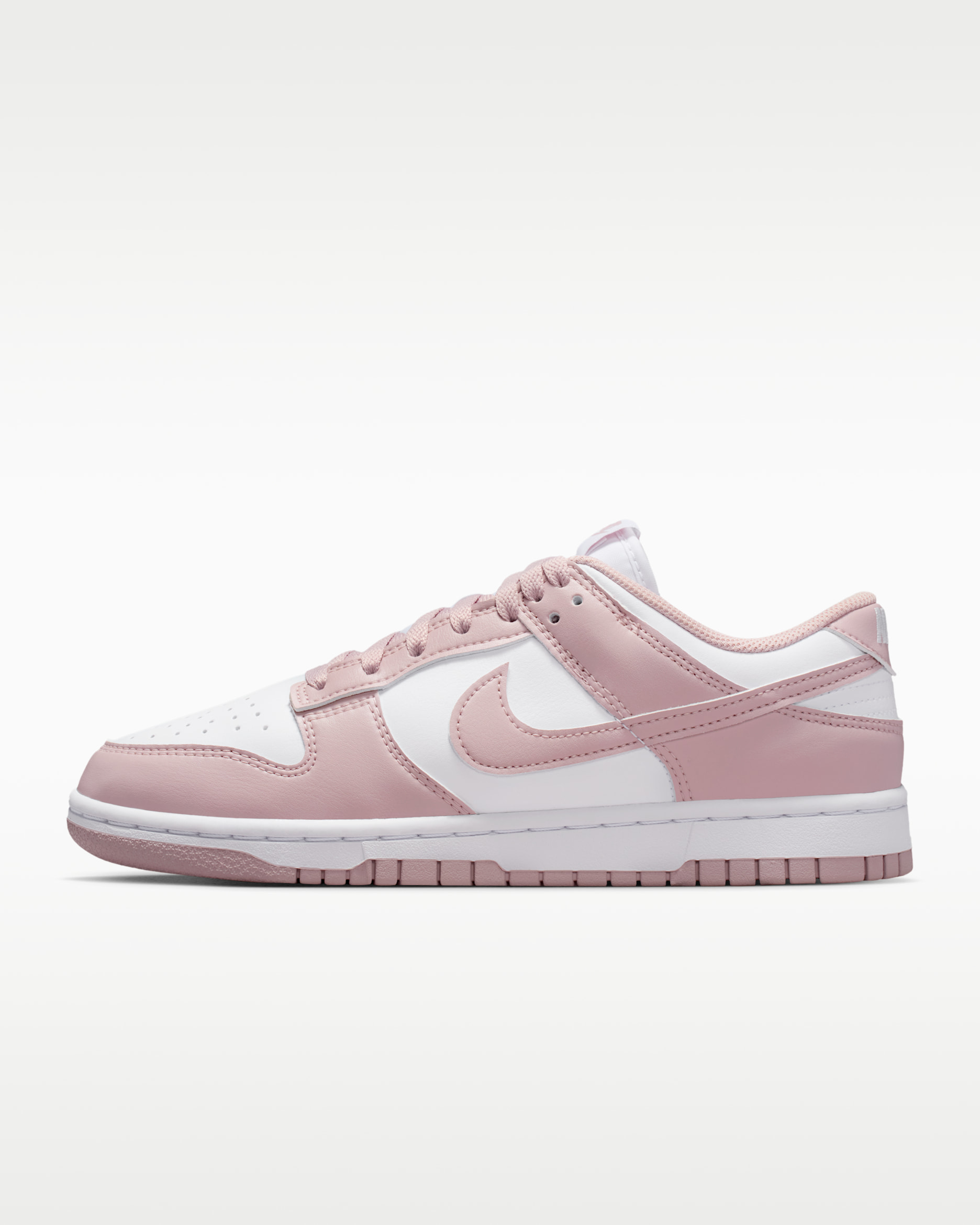 Nike Dunk Low — White/White/Particle Rose