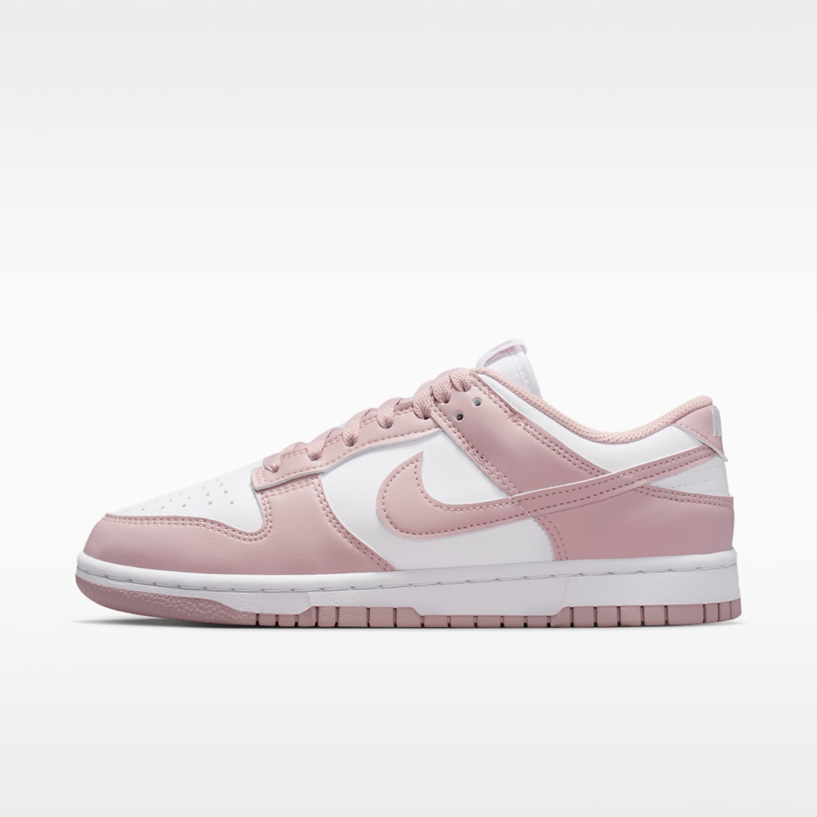 Nike Dunk Low — White/White/Particle Rose