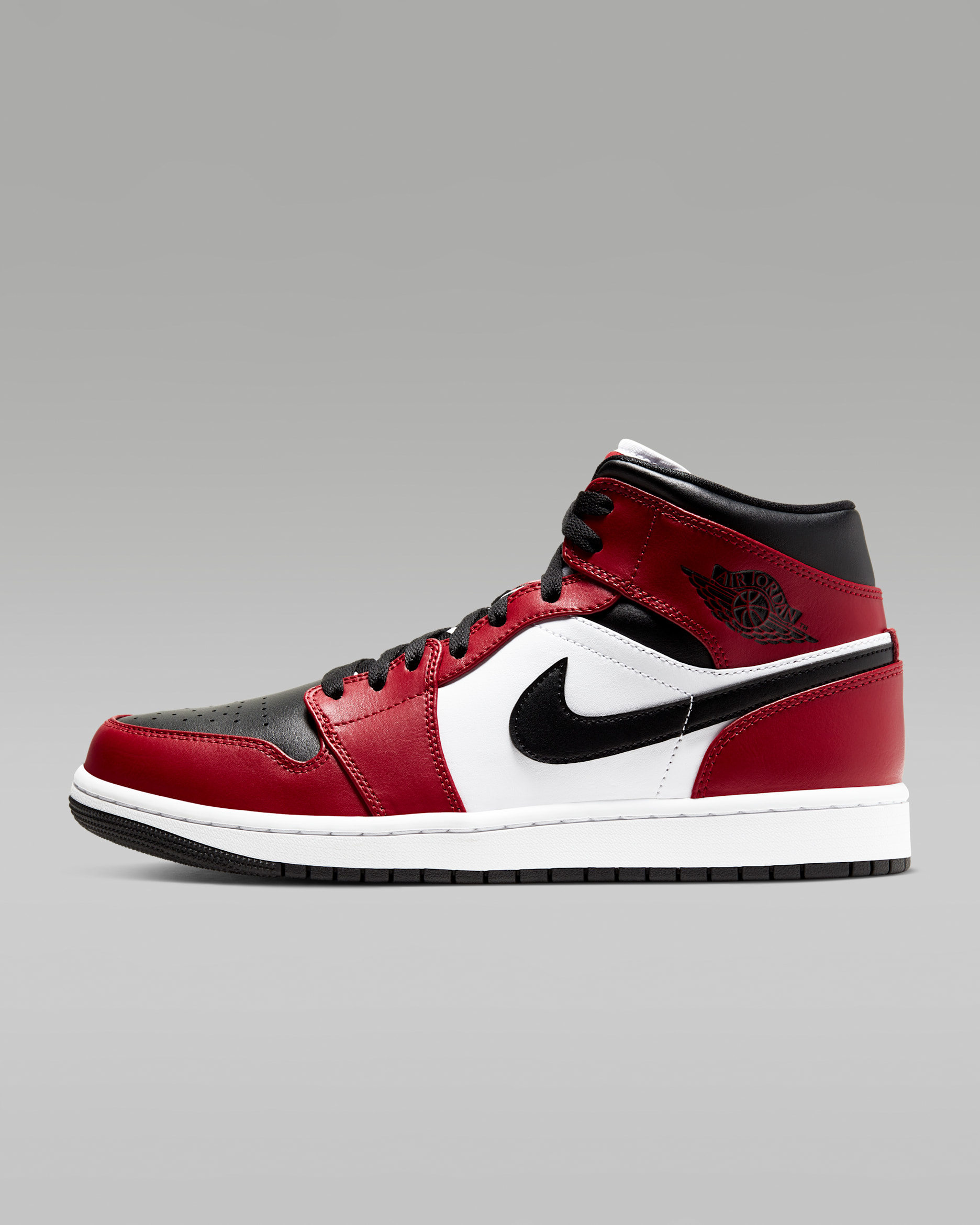 Air Jordan 1 Mid — Black/Gym Red/Black