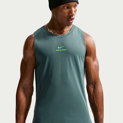 Nike Pro — Mineral Slate/Green Strike