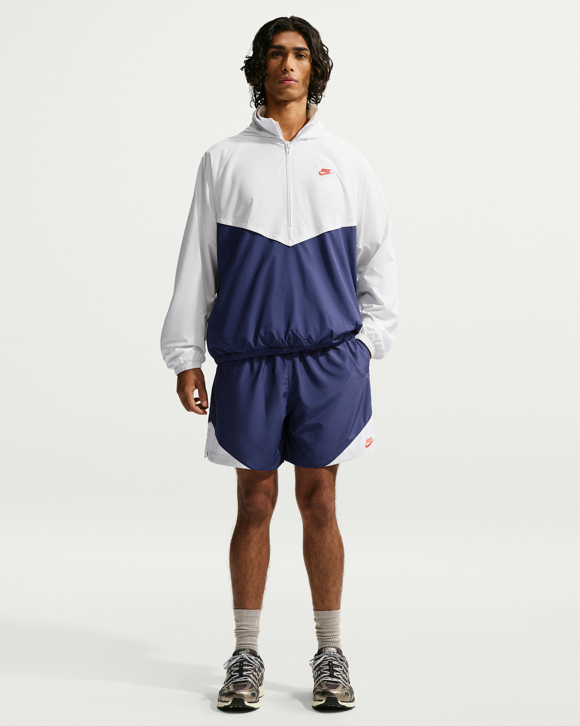 Nike Windrunner — Blue Void/Summit White/Light Crimson
