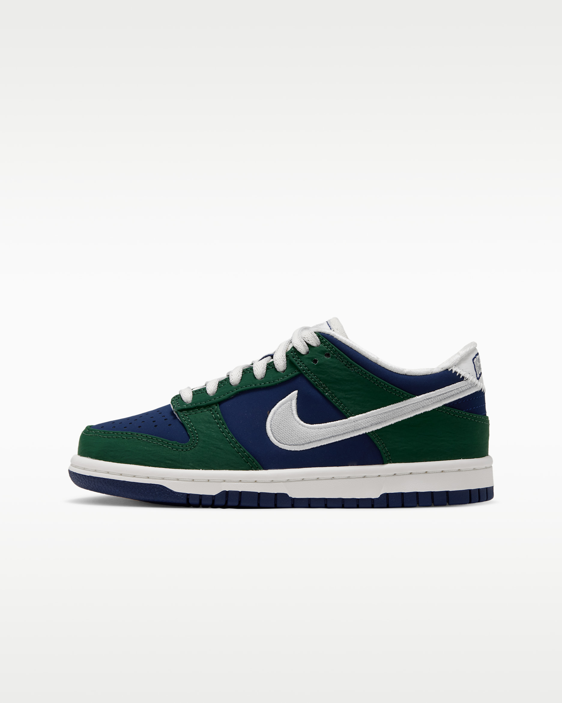 Nike Dunk Low LV8 — Blue Void/Fir/Sail/Strata Grey