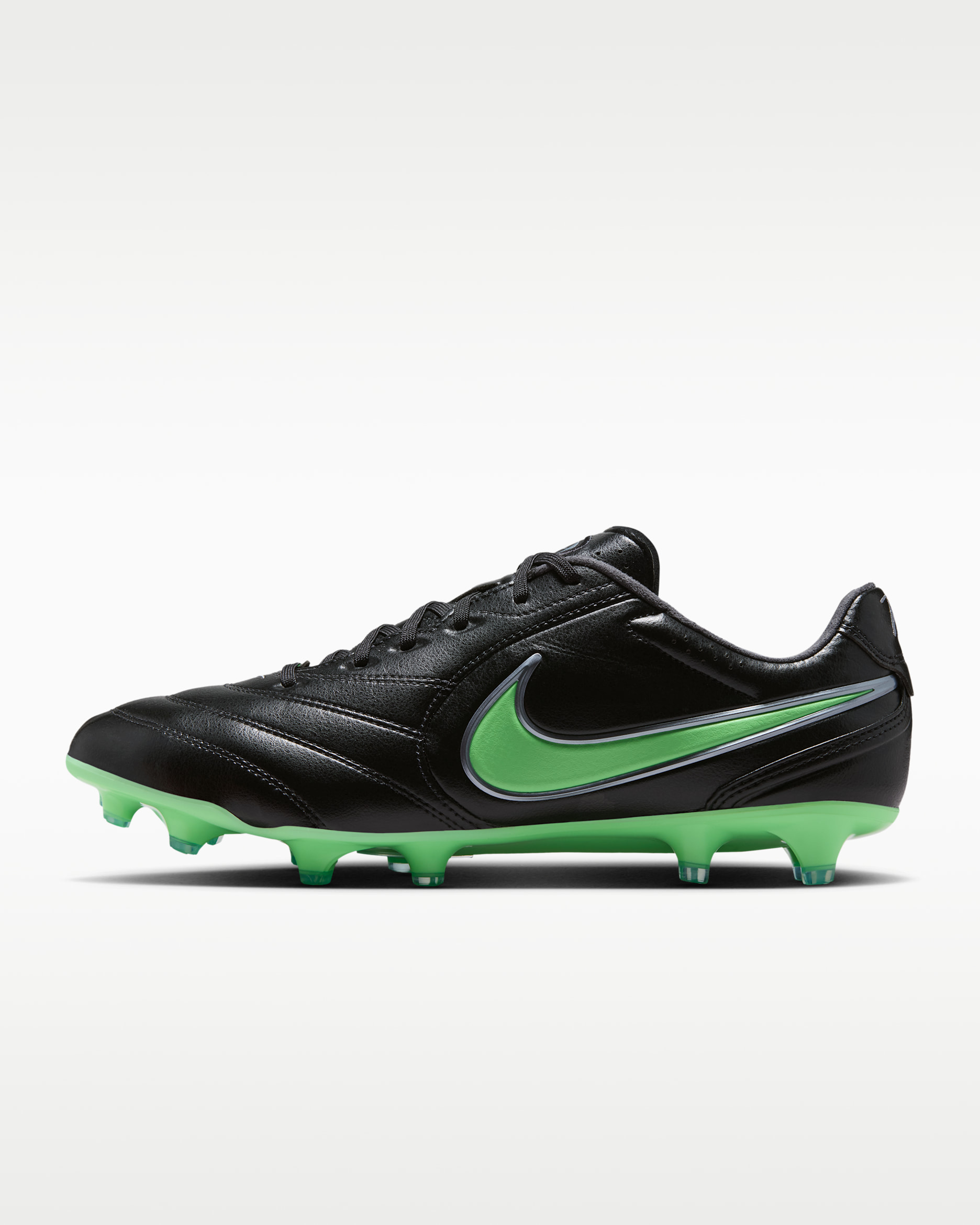 Nike Tiempo Ligera Pro — Black/Black/Illusion Green