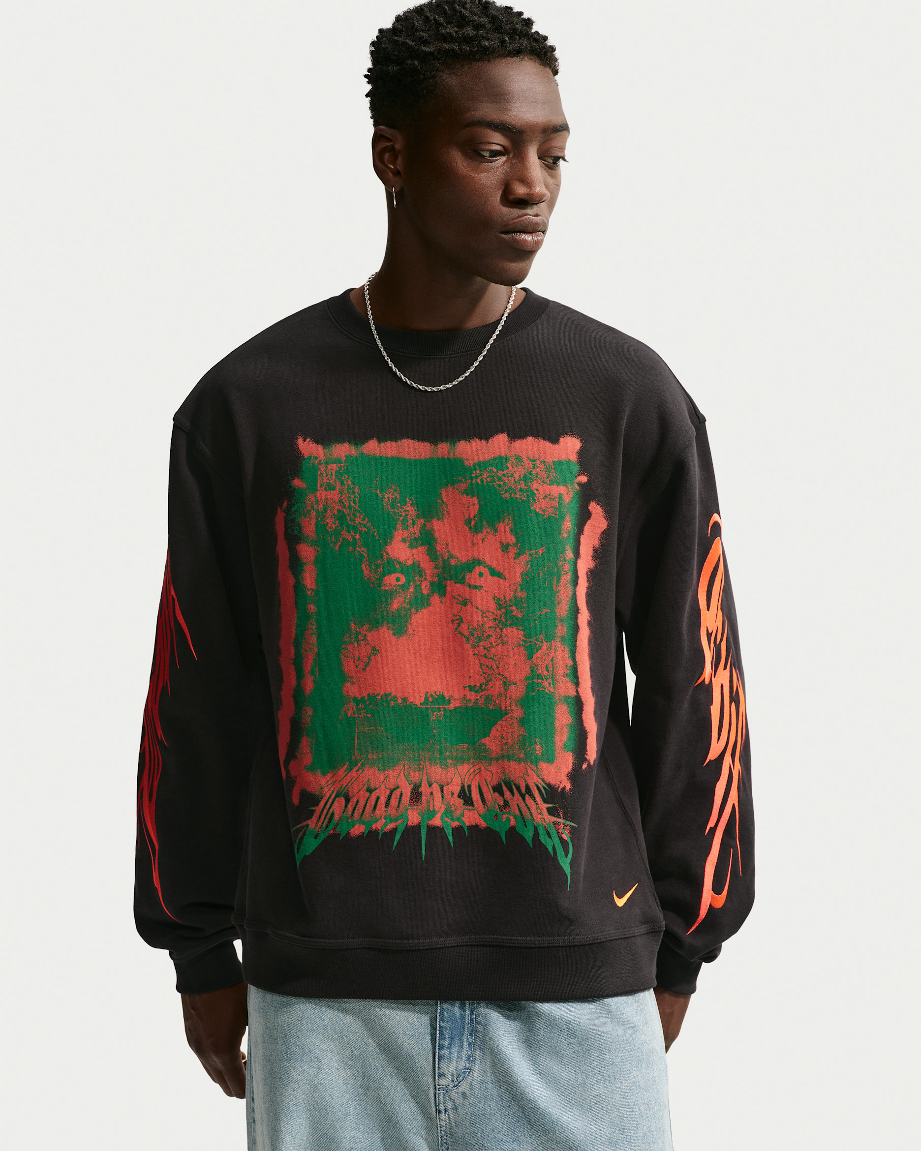 Nike Sportswear — Black/Bright Crimson/White/Safety Orange