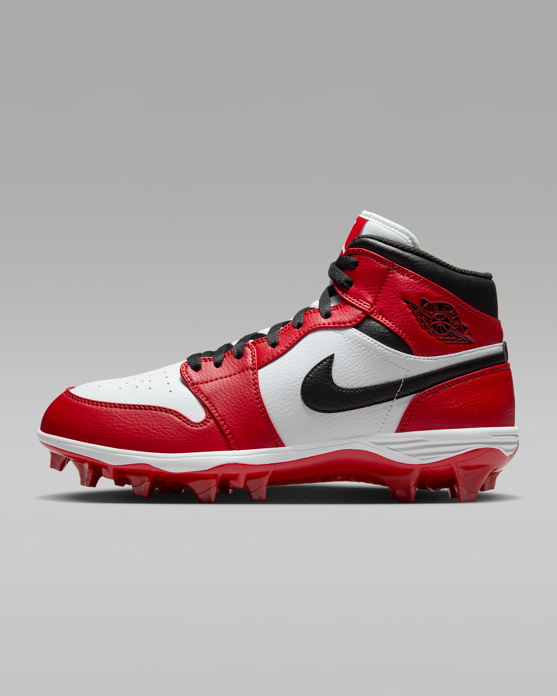 Jordan 1 Mid TD — White/Varsity Red/Black