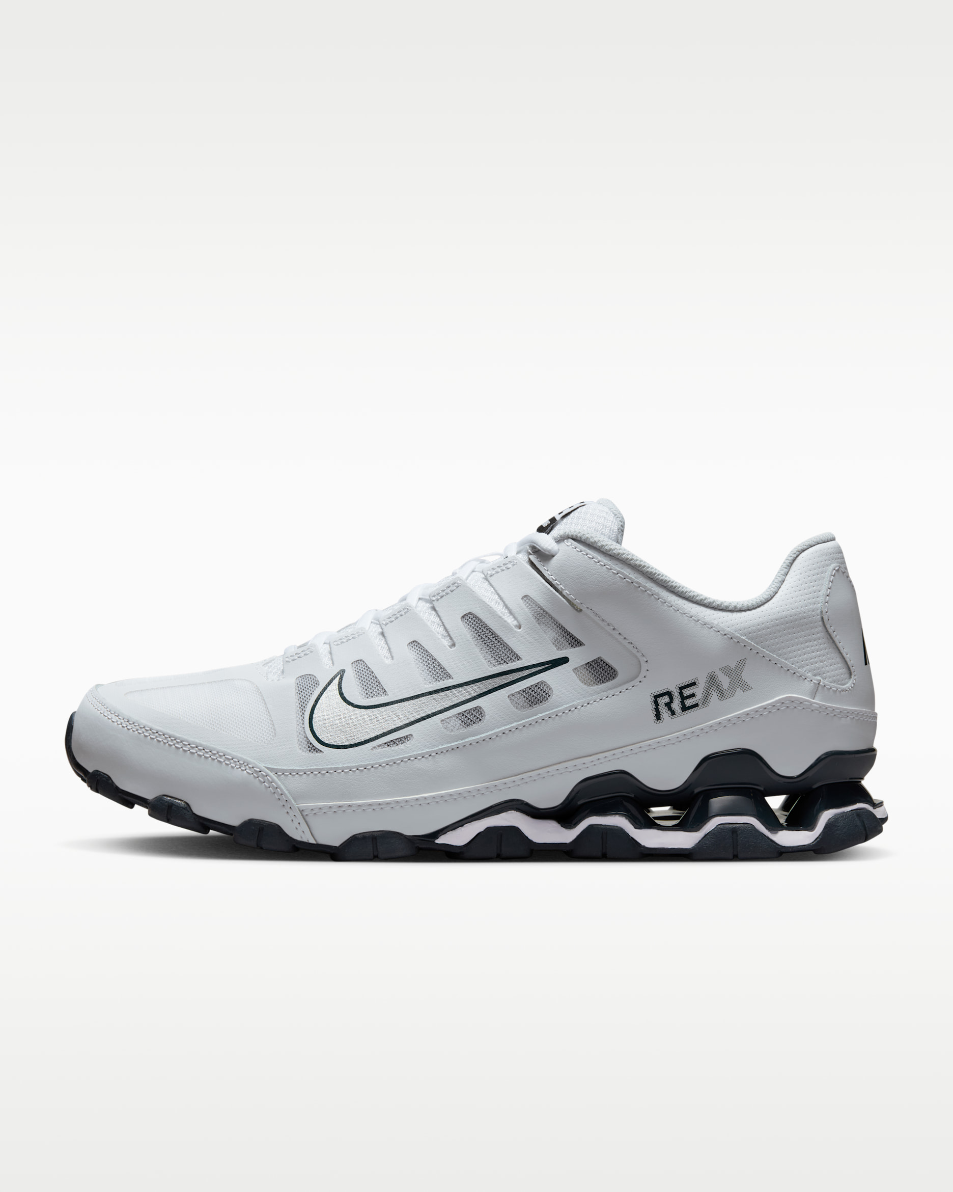 Nike Reax 8 TR — White/Classic Charcoal/Pure Platinum/Metallic Silver