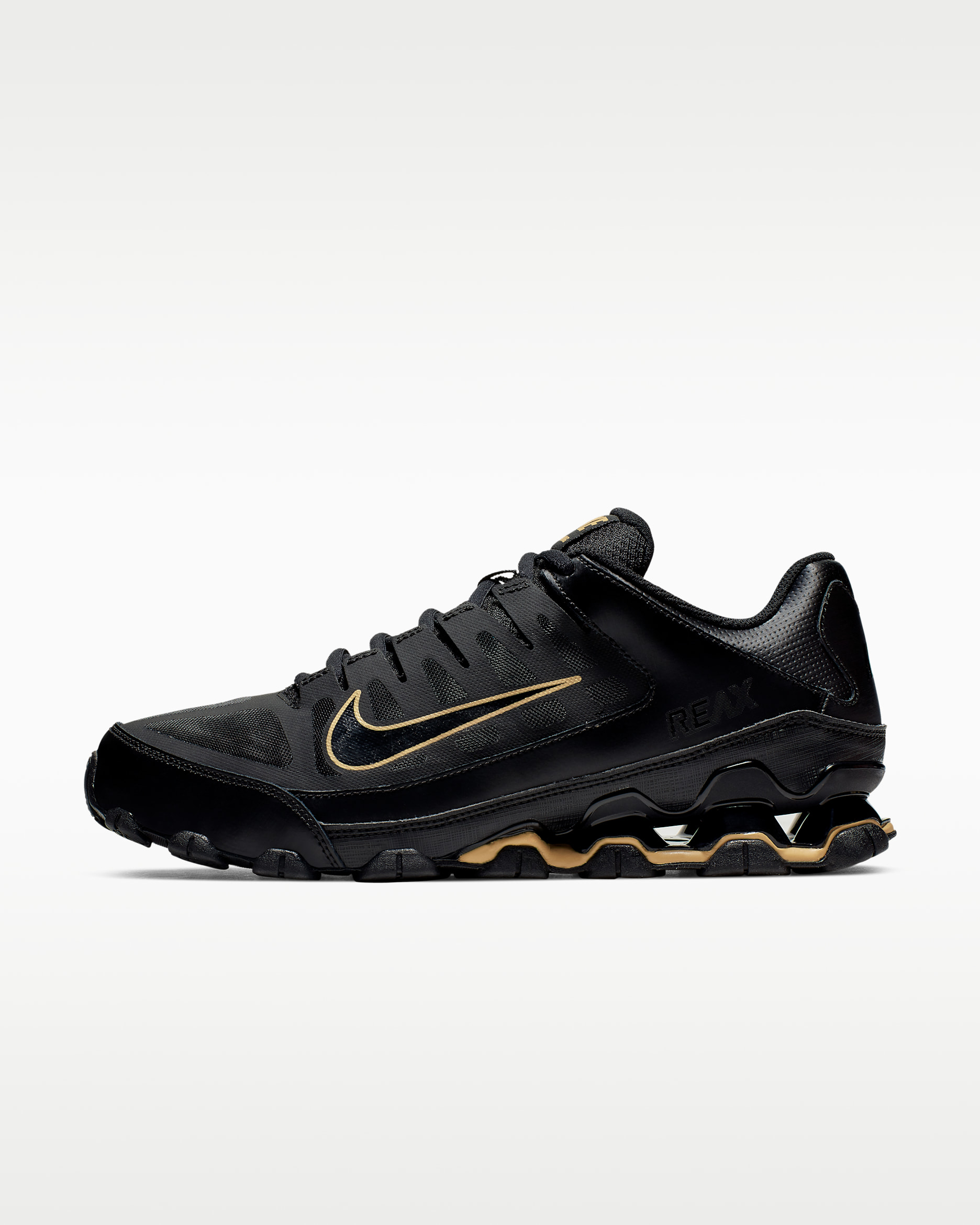 Nike Reax 8 TR — Black/Black/Metallic Gold