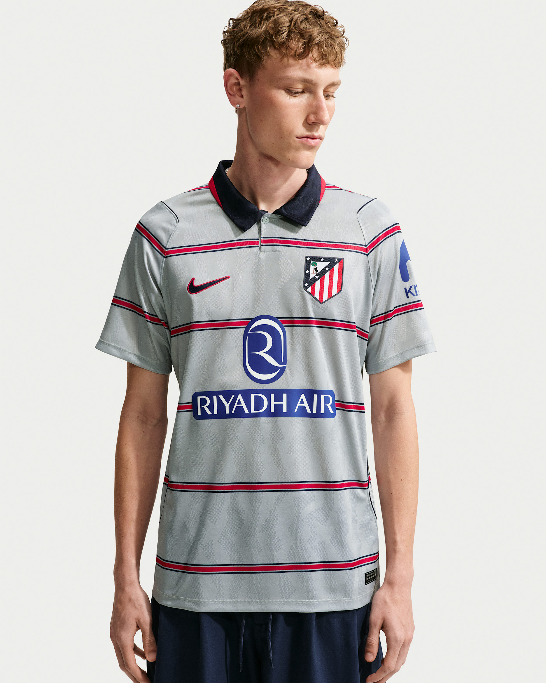 Atlético Madrid 2026/27 Stadium Third — Light Pumice/Obsidian/Salsa Red/Obsidian