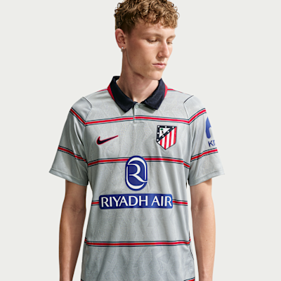Atlético Madrid 2026/27 Stadium Third — Light Pumice/Obsidian/Salsa Red/Obsidian