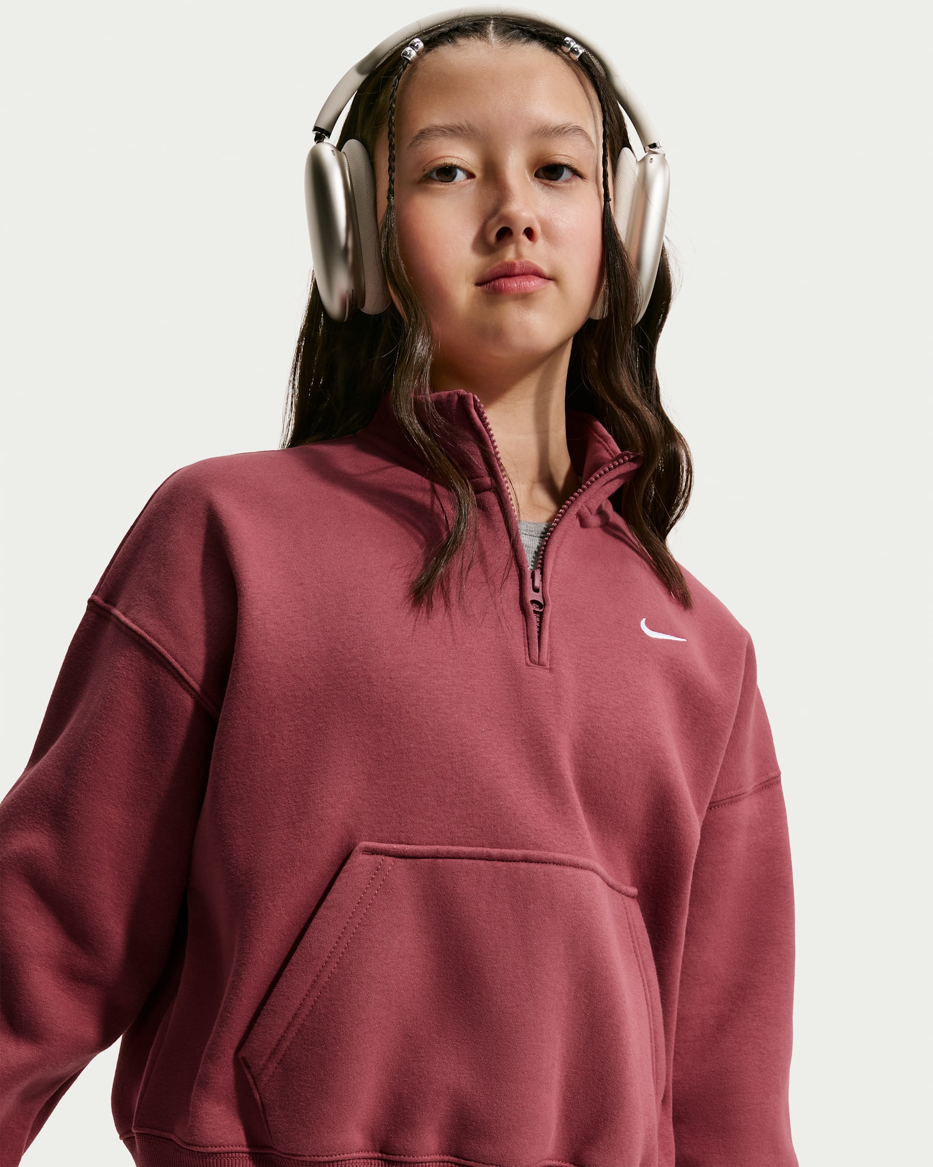 Nike Sportswear Studio Fleece — Pink Smoke/White
