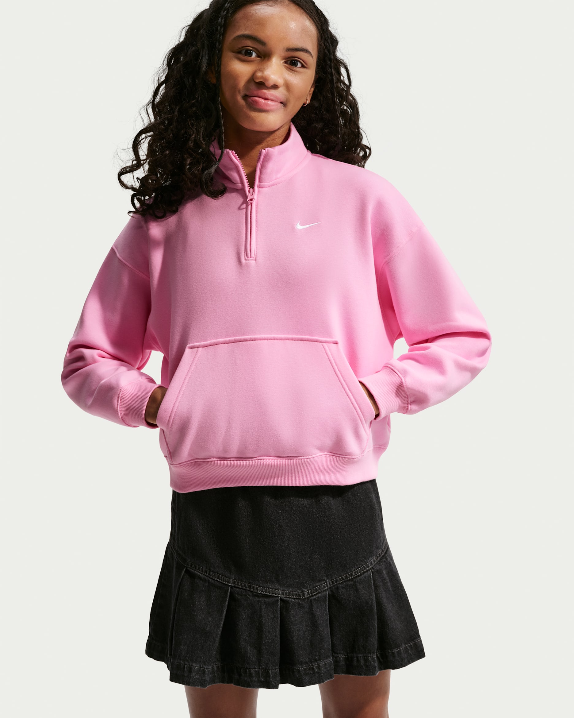 Nike Sportswear Studio Fleece — Pink Rise/White