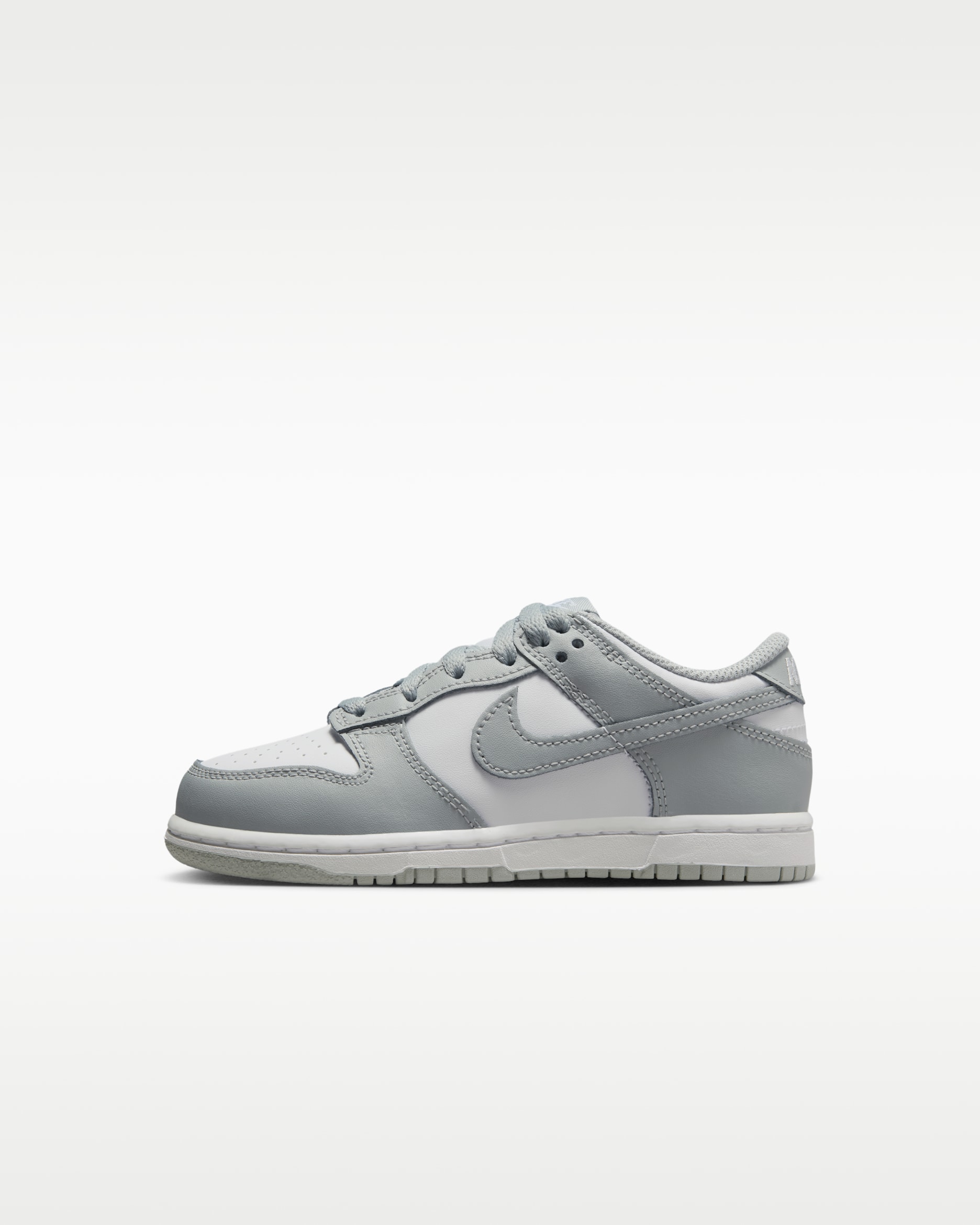 Nike Dunk Low — White/White/Light Smoke Grey