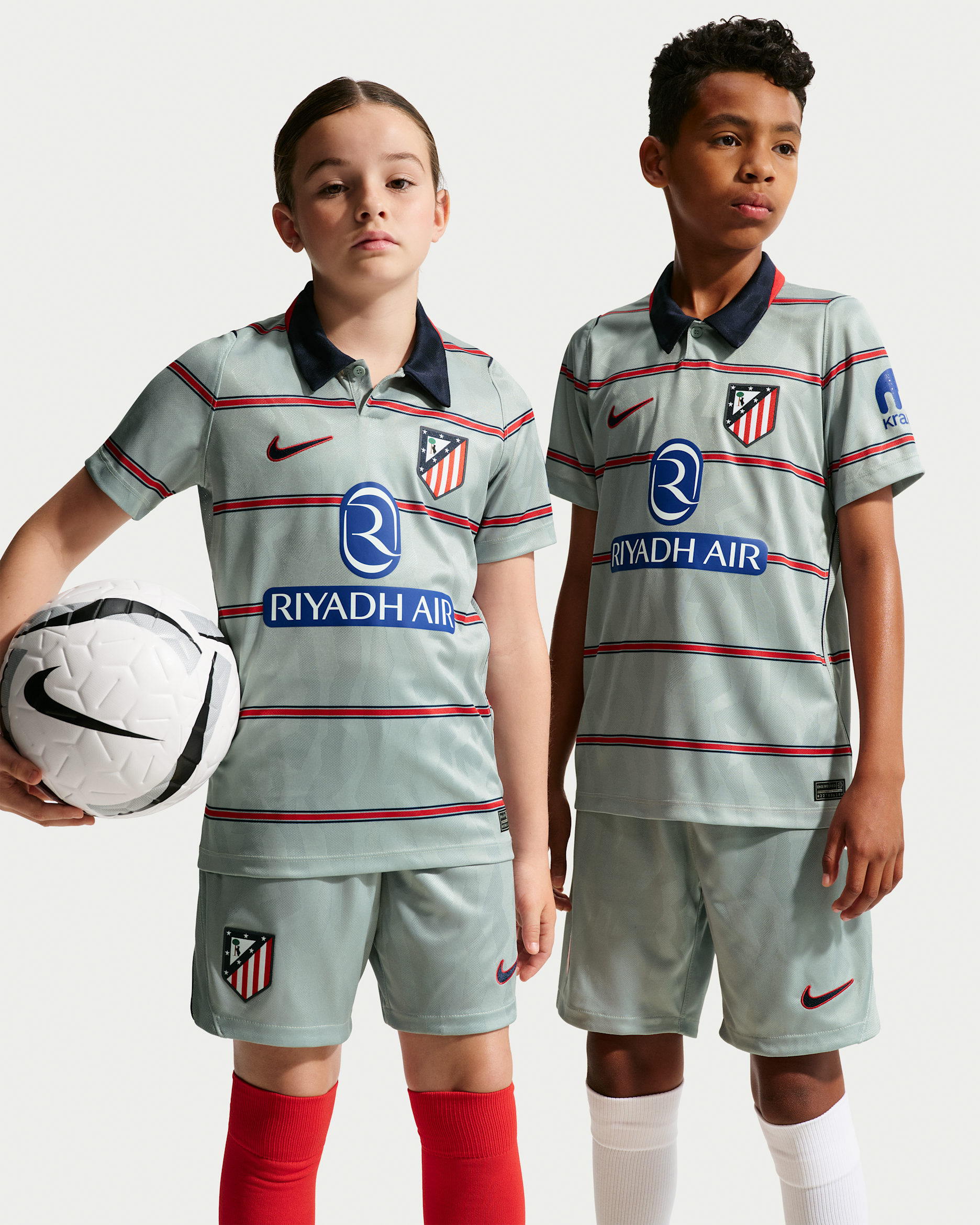 Atlético Madrid 2026/27 Stadium Third — Light Pumice/Obsidian/Salsa Red/Obsidian