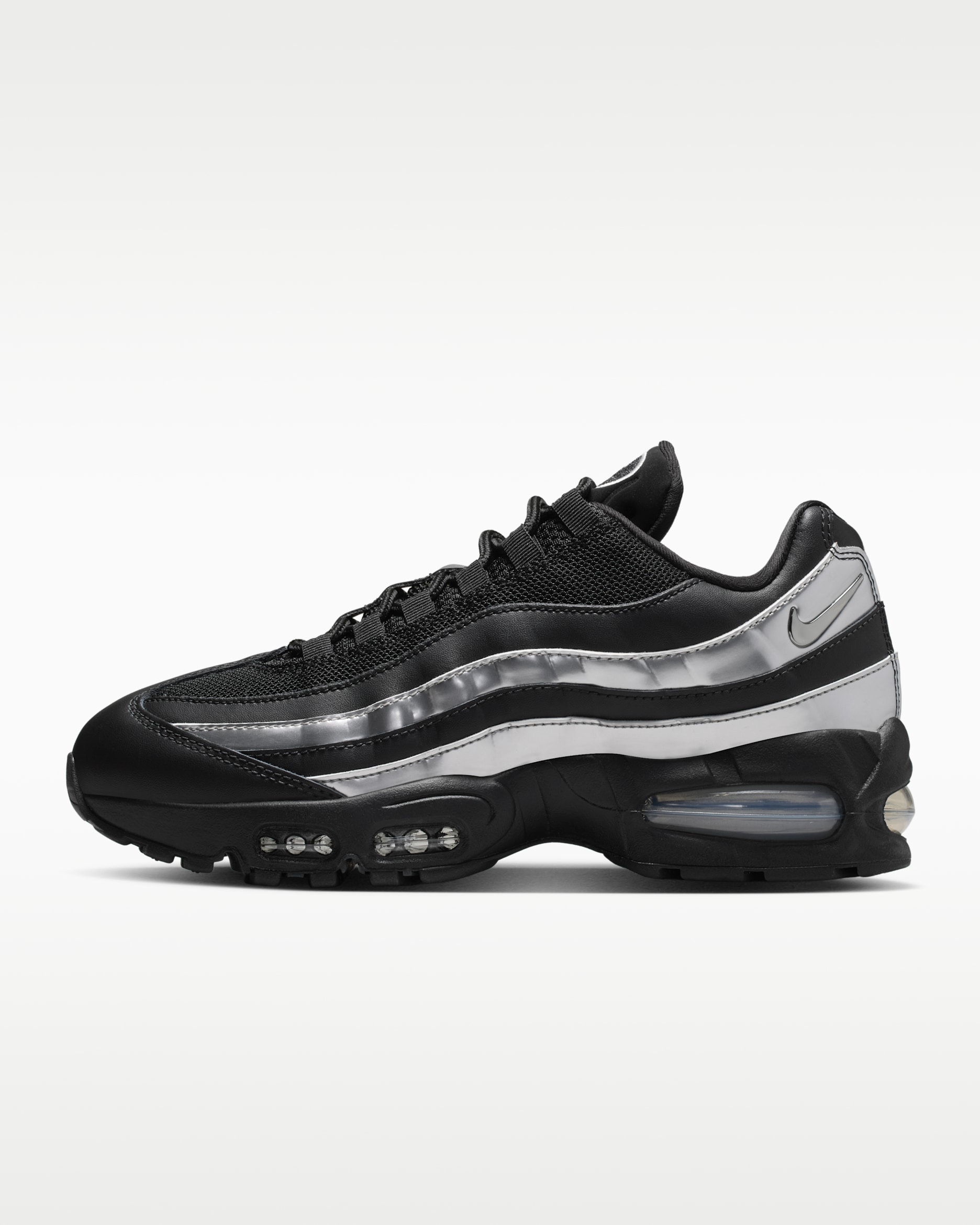 Nike Air Max 95 'Big Bubble'  — Black/Black/Metallic Silver