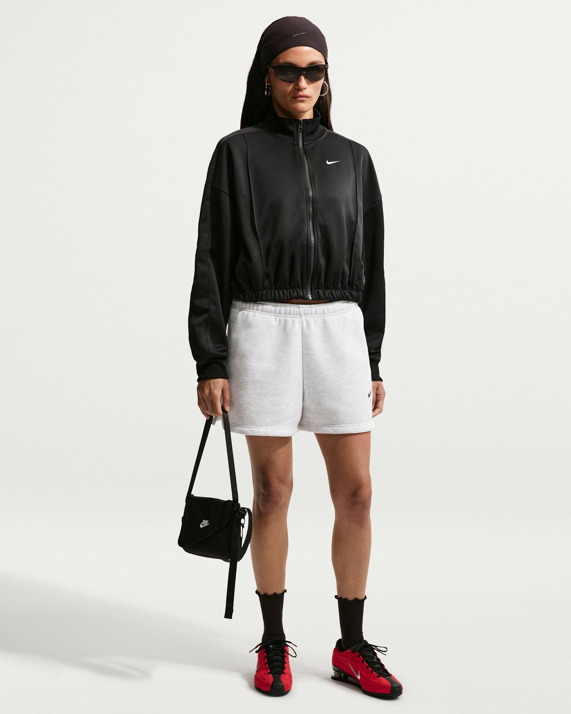 Nike Studio Fleece Medium Weight — Birch Heather/Black