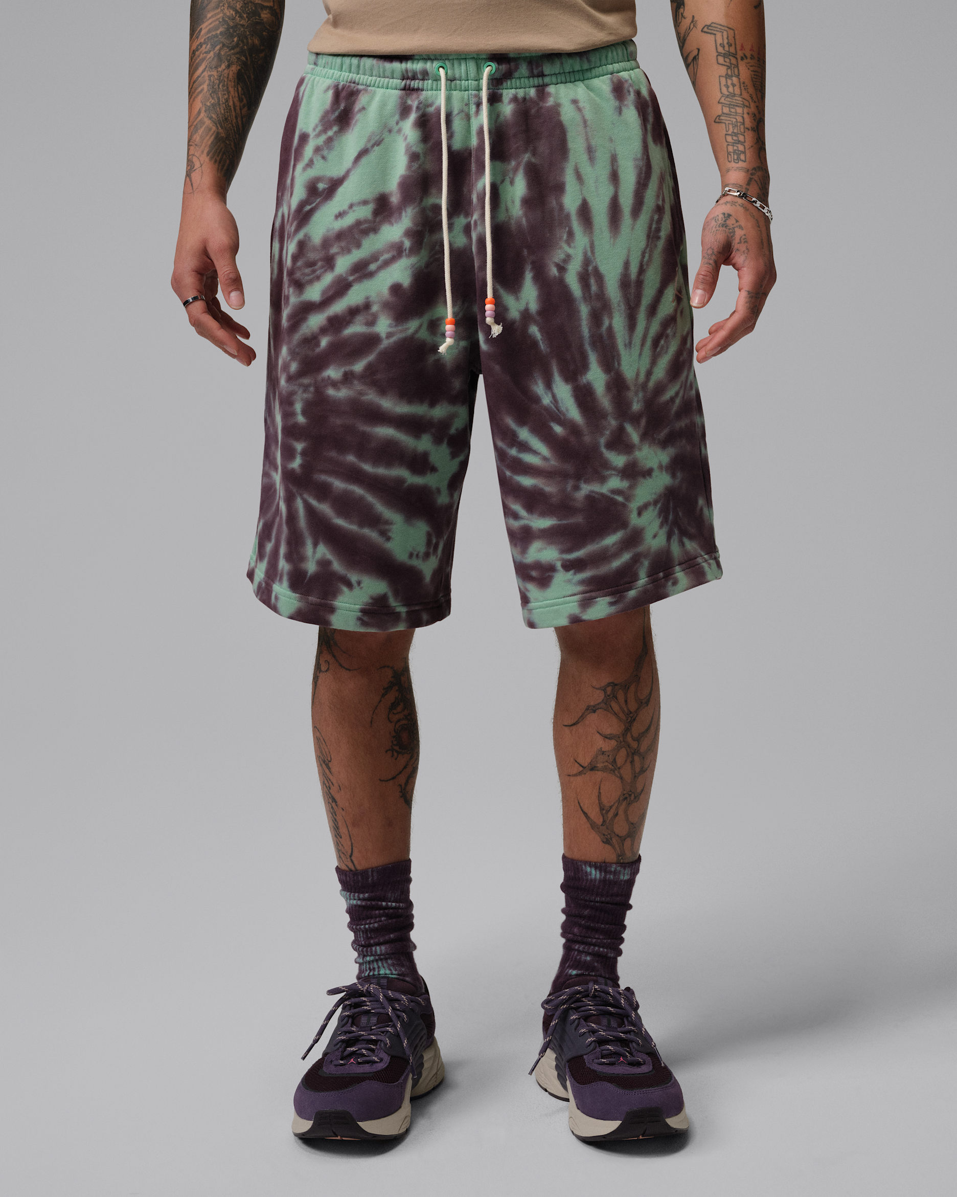 Jordan Brooklyn Fleece — Green Glow/Burgundy Ash/Pale Ivory