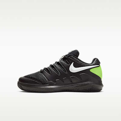 NikeCourt Jr. Vapor X — Black/Volt/White