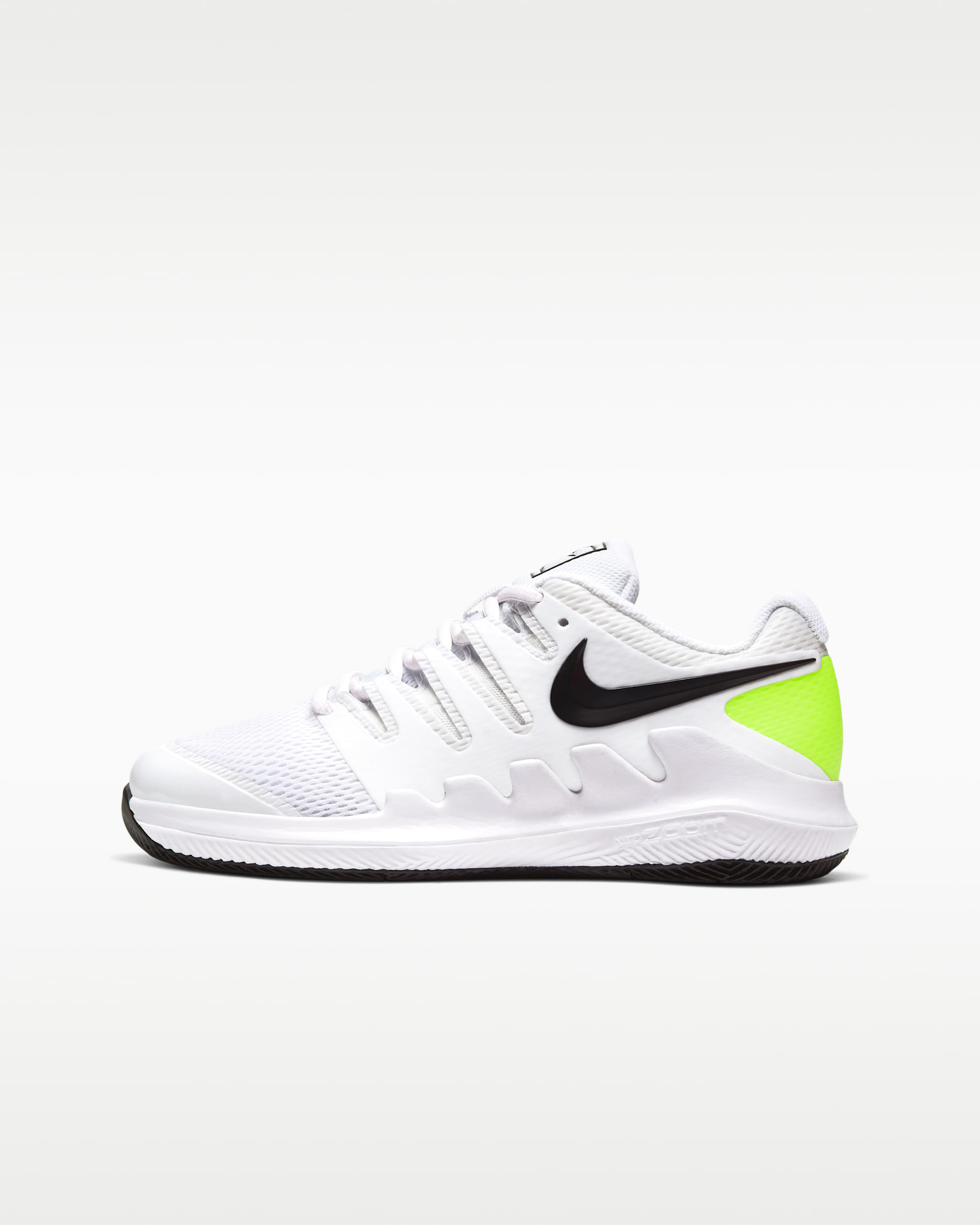 NikeCourt Jr. Vapor X — White/Volt/Black