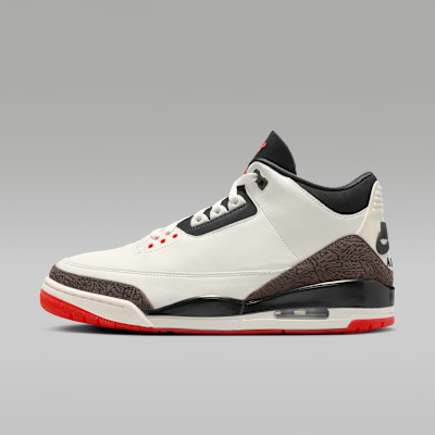 Air Jordan 3 'World's Best' — Sail/University Red/Pale Ivory/Black