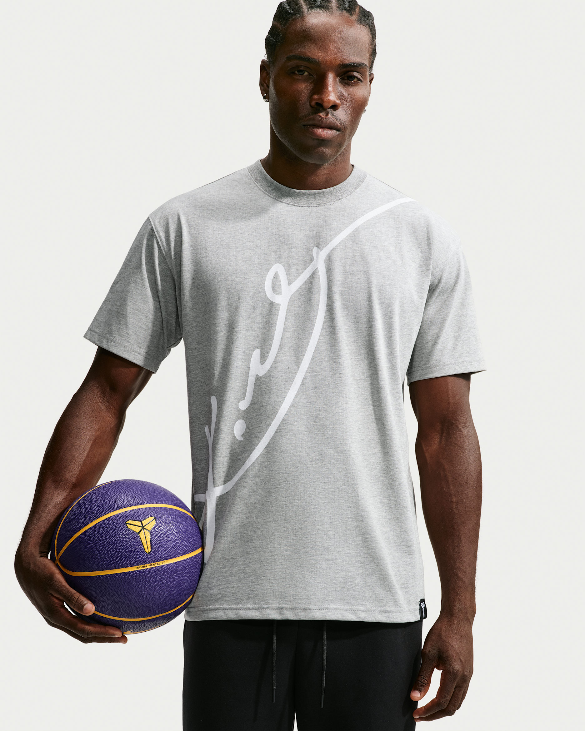 Kobe — Dark Grey Heather/White