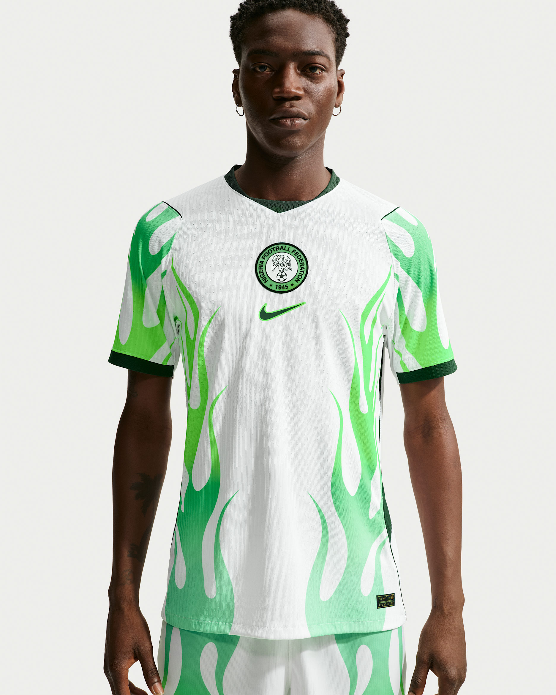 Nigeria 2026 Match Away — White/Green Glow/Black