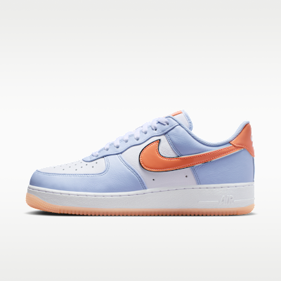 Nike Air Force 1 '07 — Hydrogen Blue/White/Orange Frost/Metallic Silver