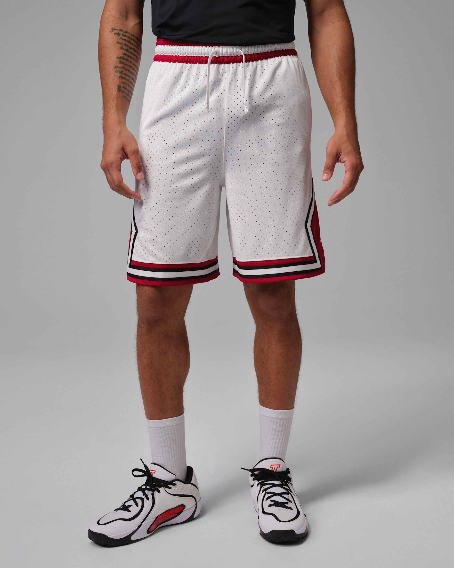Jordan Sport — White/Gym Red/White