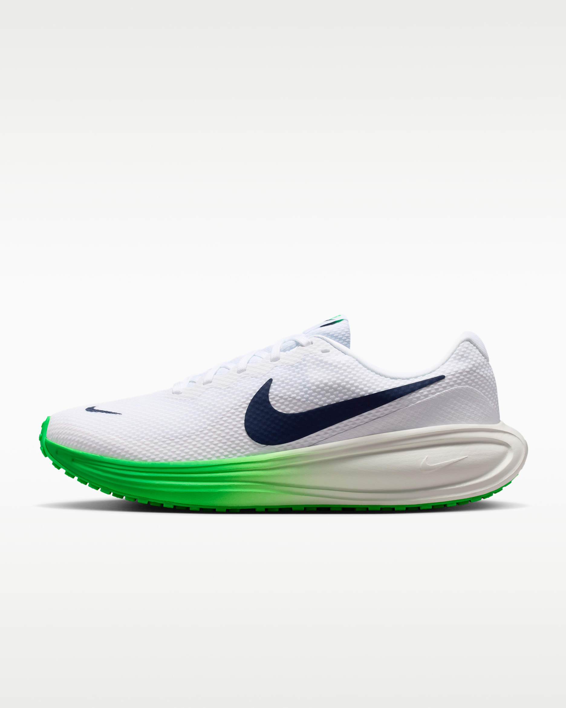 Nike Revolution 8 — White/Green Spark/Summit White/Midnight Navy