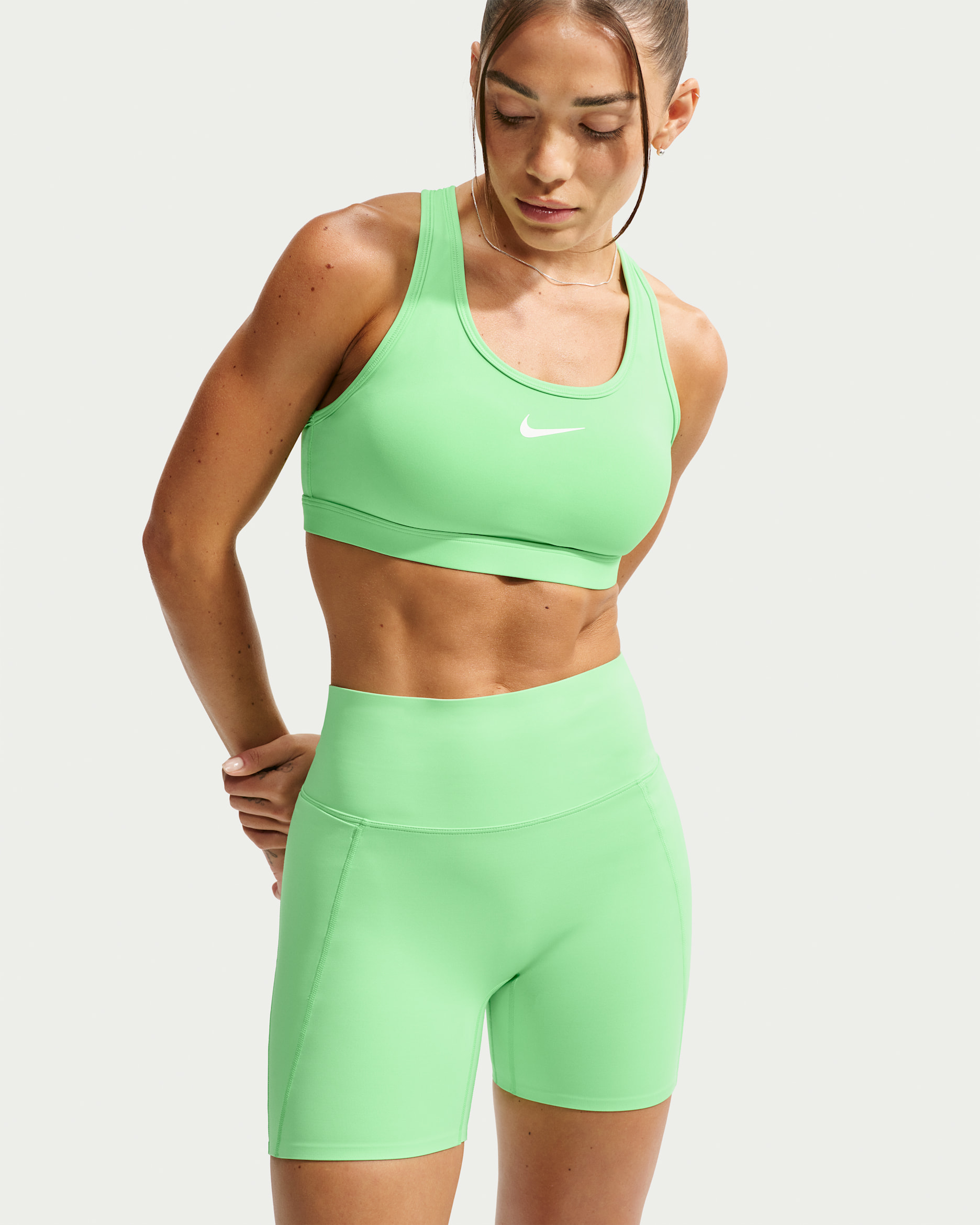 Nike Swoosh — Illusion Green/White