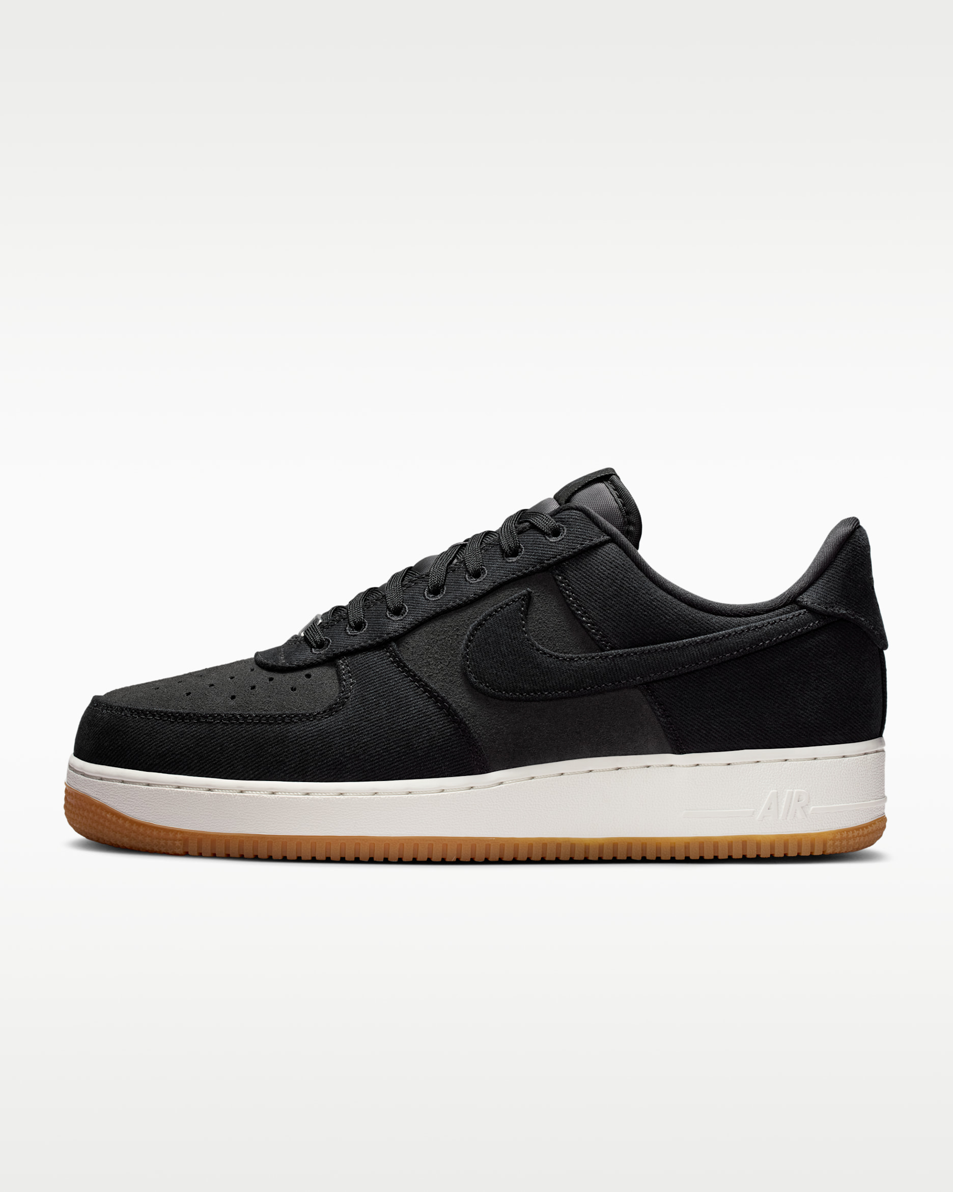 Air Force 1 '07 LV8 'Denim' — Black/Dark Smoke Grey/Gum Medium Brown/Black