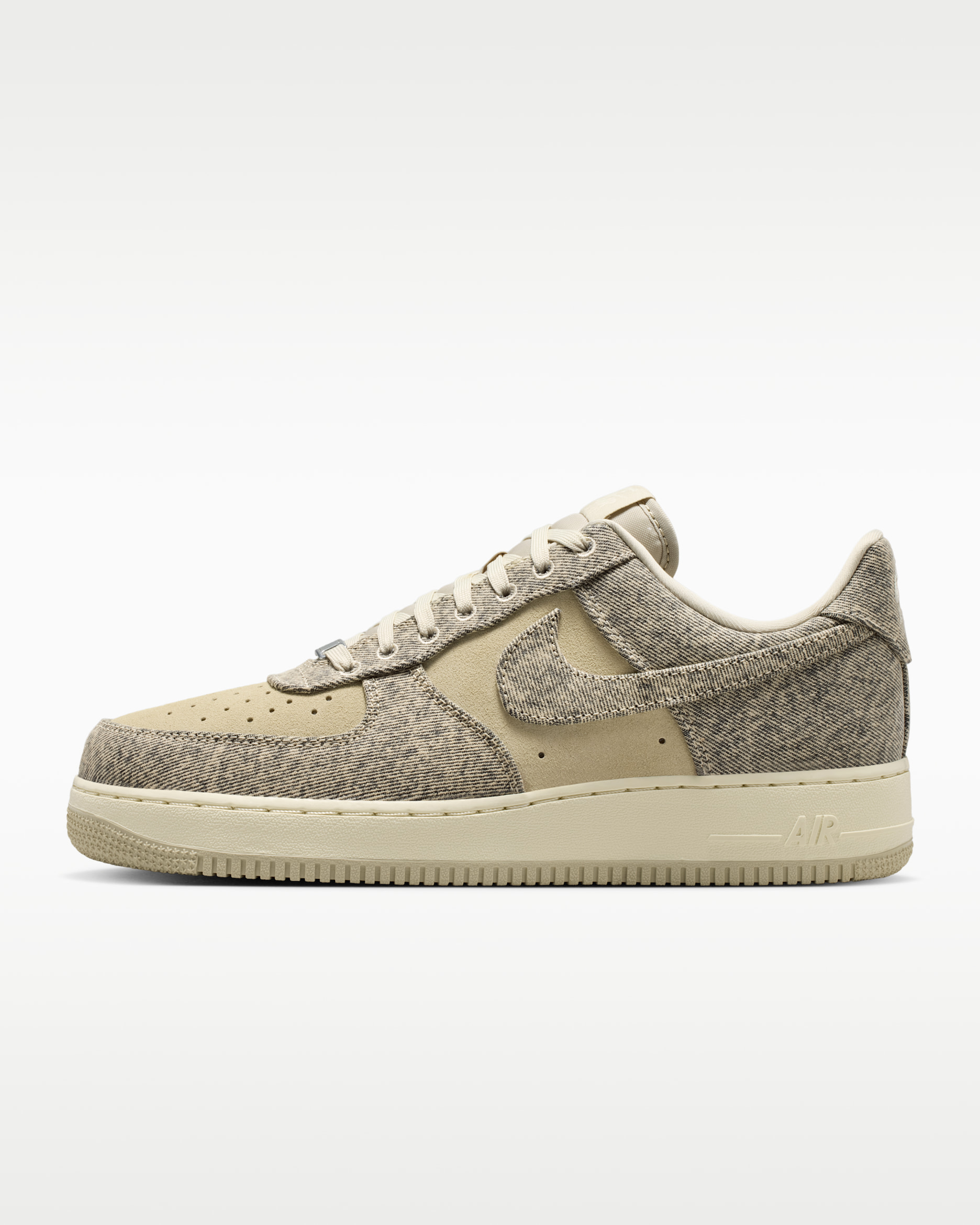 Air Force 1 '07 LV8 'Denim' — Desert Khaki/Light Khaki/Metallic Silver/Desert Khaki
