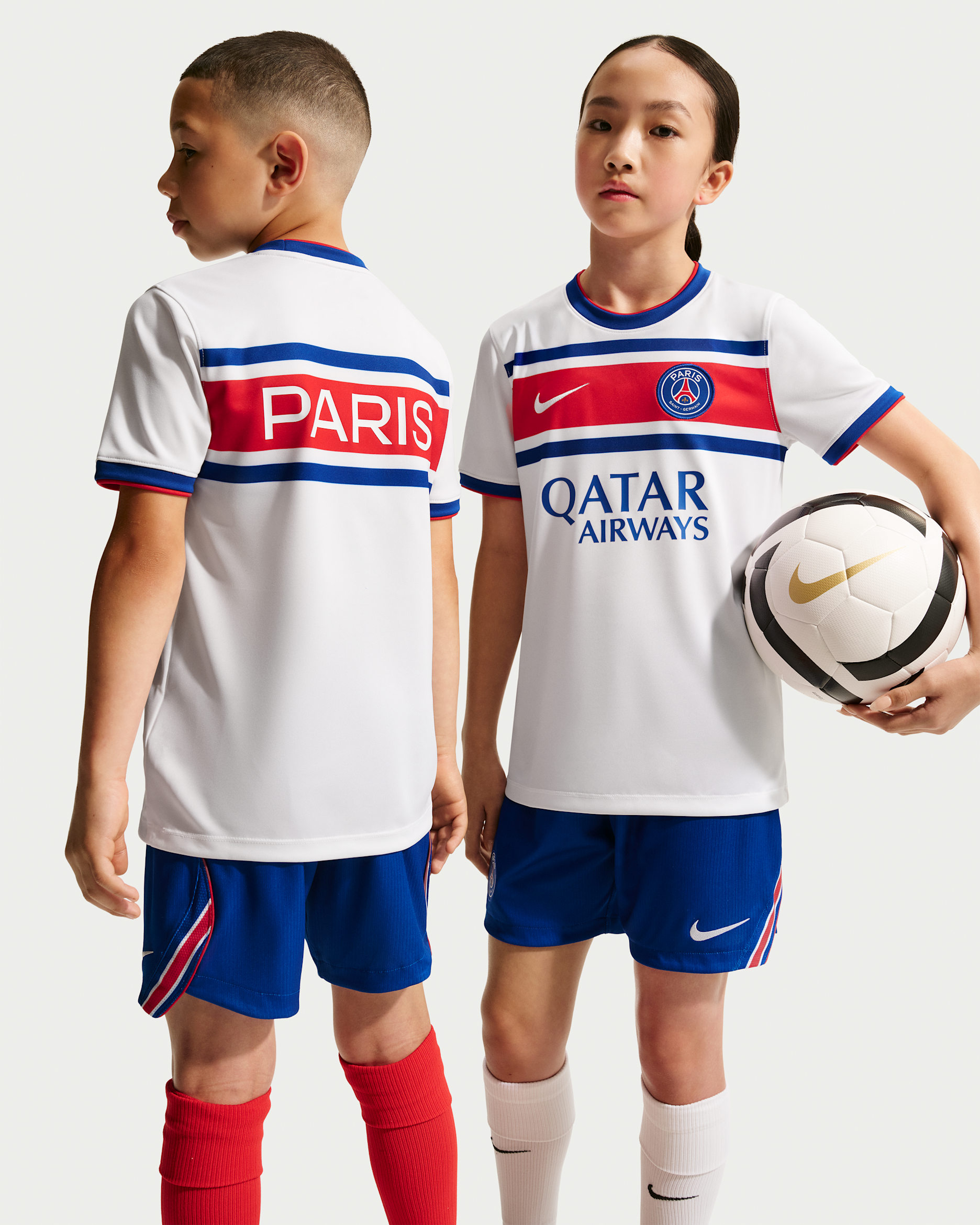 Paris Saint-Germain Home — White/Old Royal/University Red/White