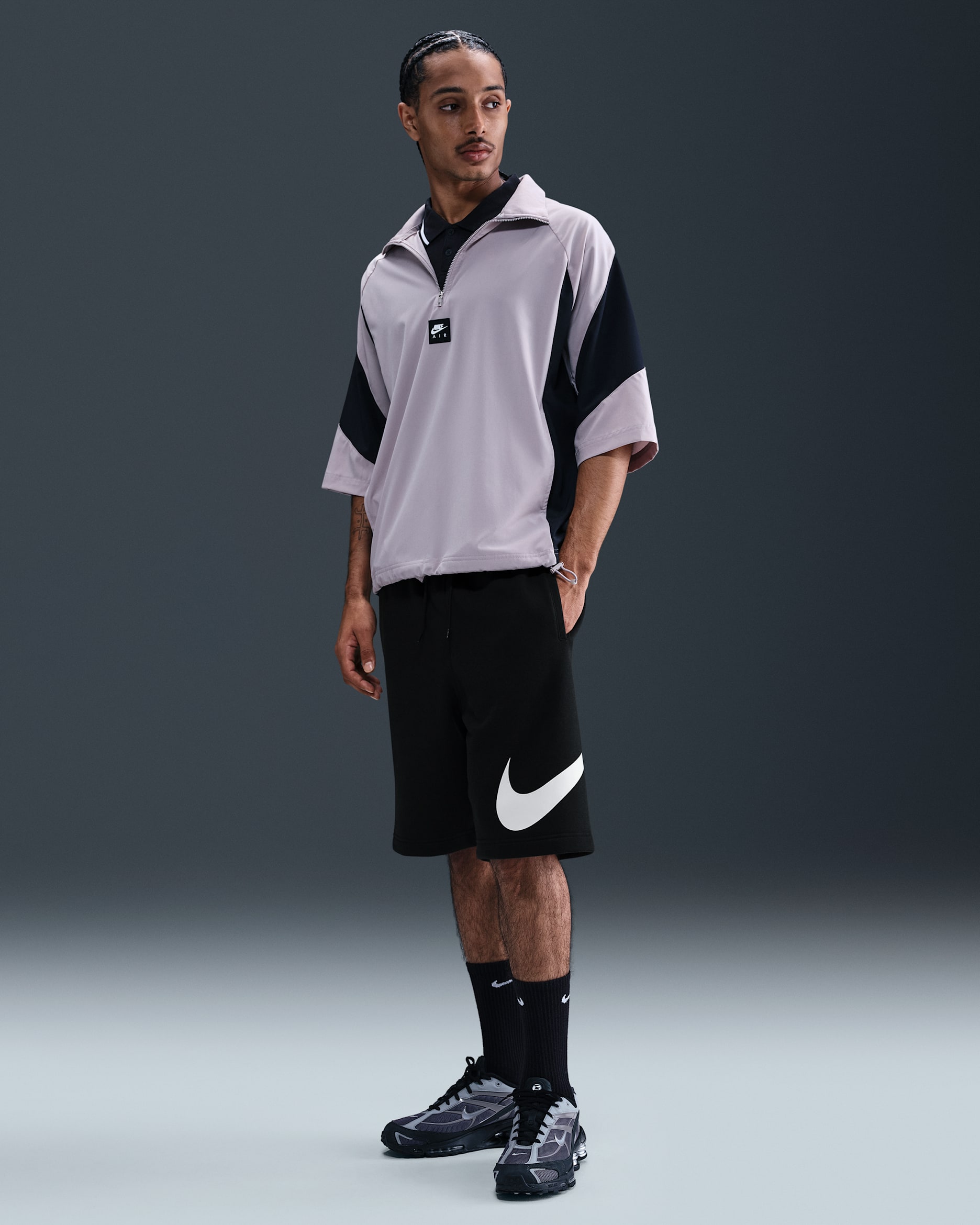 Nike Club — Black/Black/White