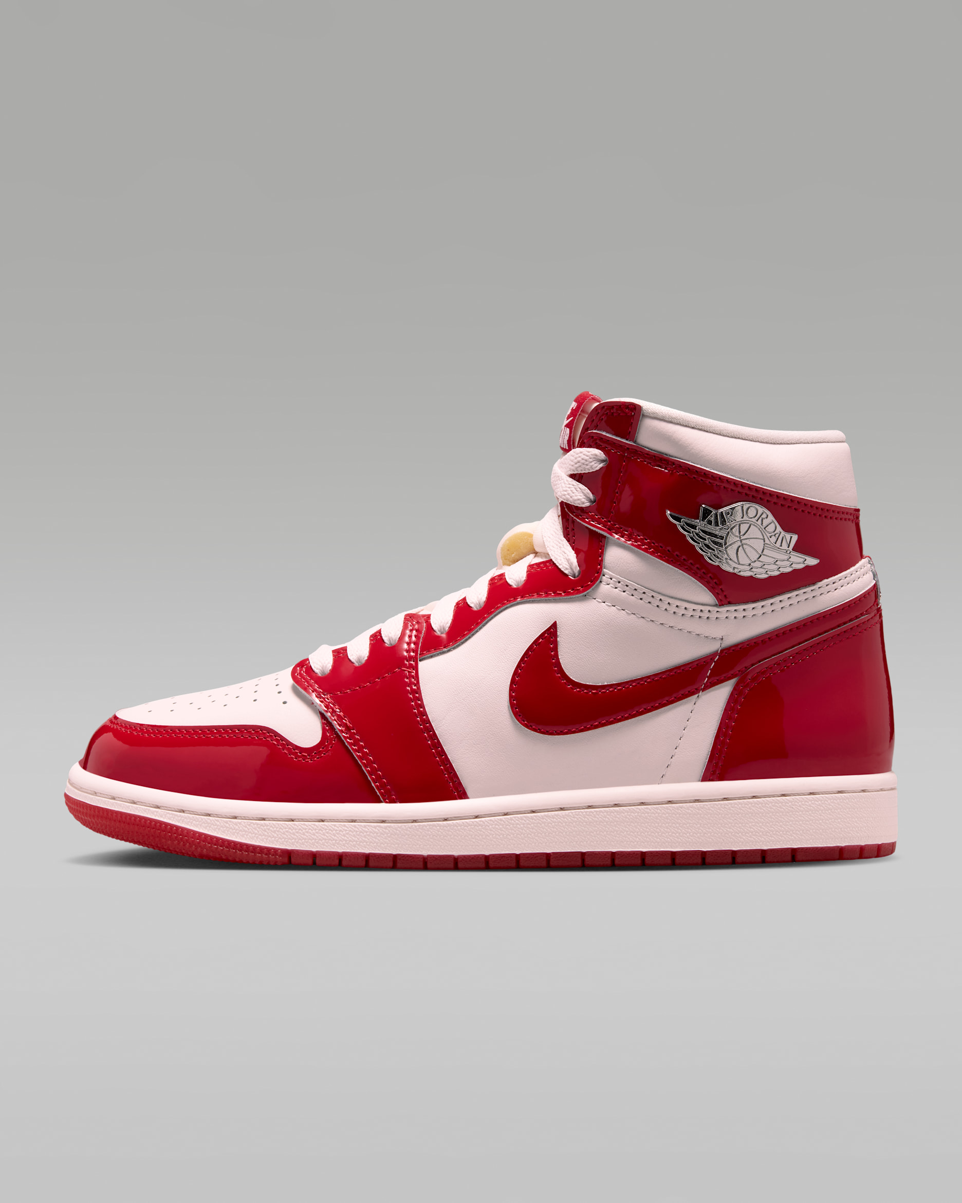 Air Jordan 1 Retro High OG 'Nails and Grails' — University Red/Light Soft Pink/Metallic Silver
