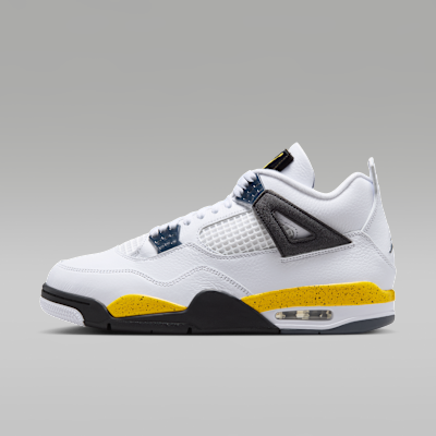 Air Jordan 4 Retro 'Tour Yellow' — White/Dark Blue Grey/Black/Tour Yellow