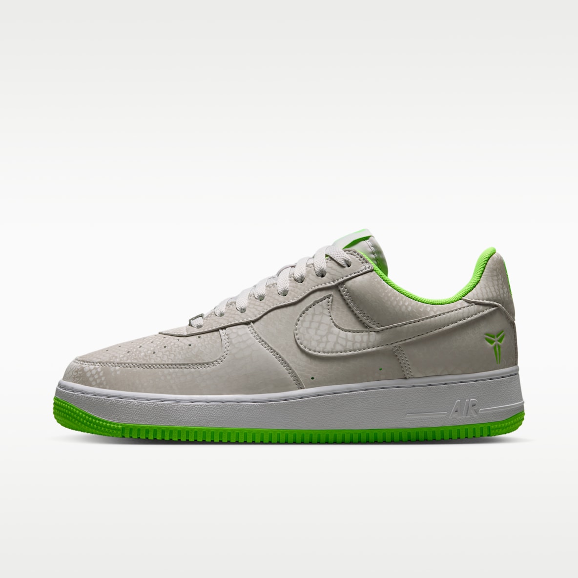 Kobe Air Force 1 Low — Vast Grey/White/Electric Green