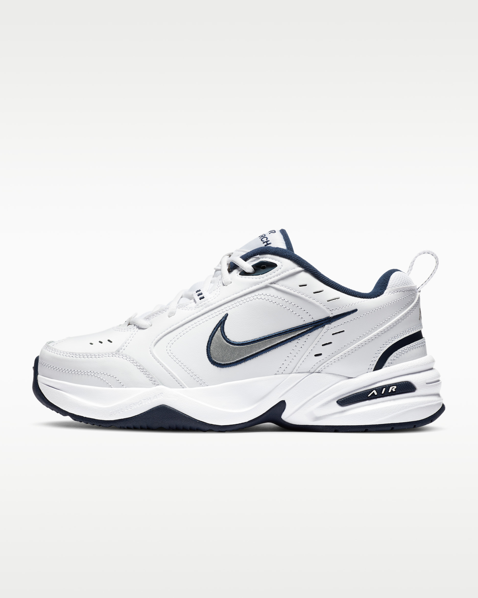 Nike Air Monarch IV — White/Metallic Silver
