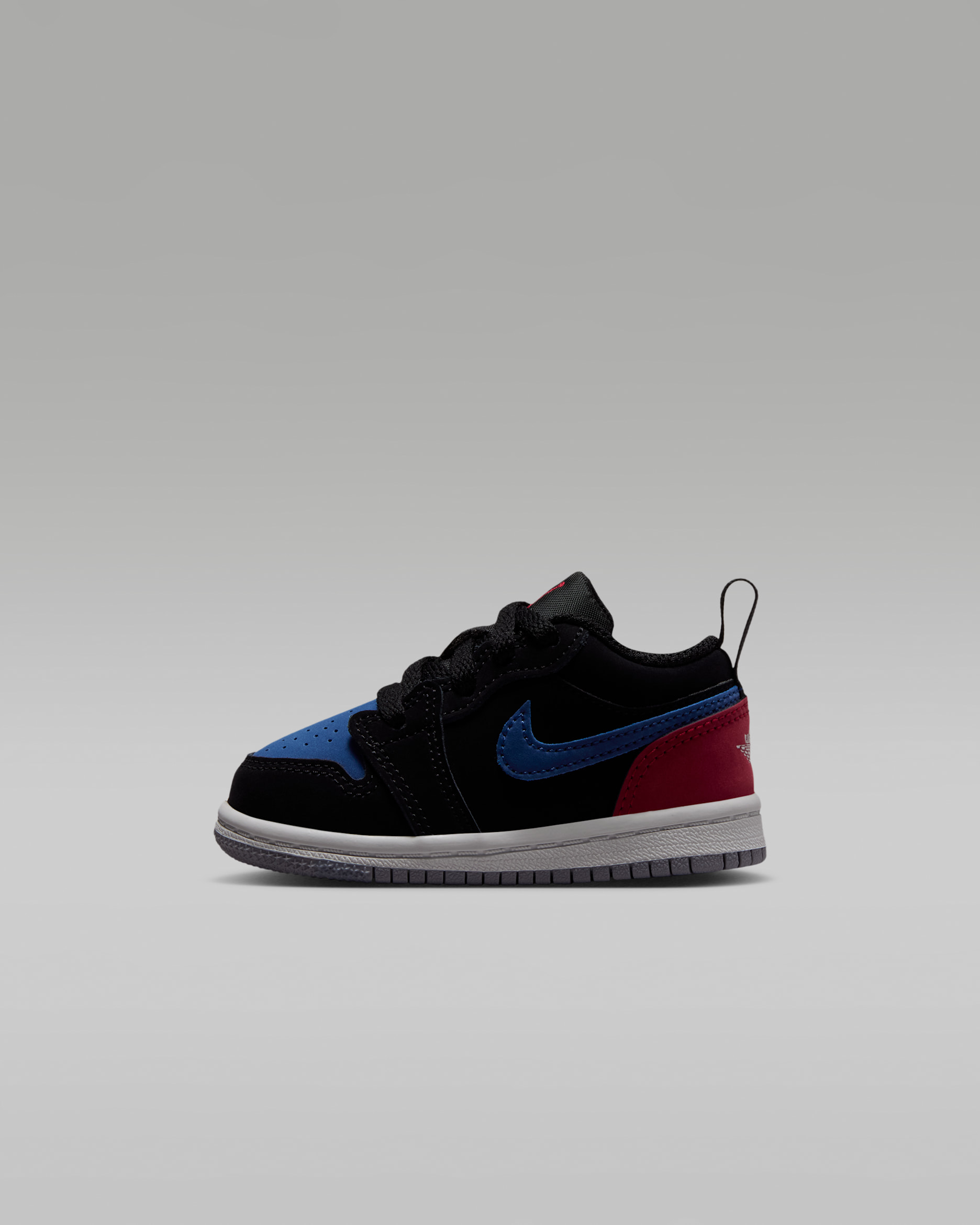 Jordan 1 Low — Black/True Blue/Varsity Red/Summit White