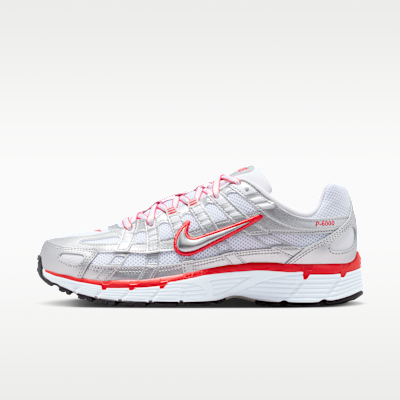 Nike P-6000 — Metallic Silver/White/Black/Light Crimson