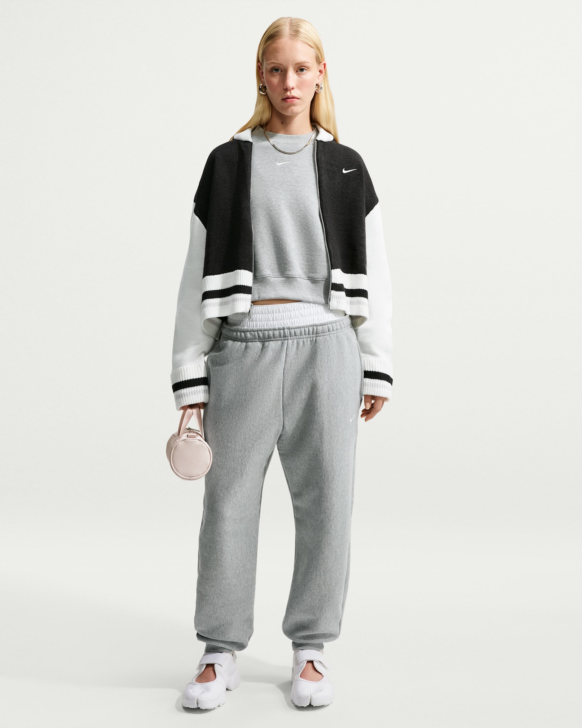 Nike Studio Fleece Heavyweight — Dark Grey Heather/Sail