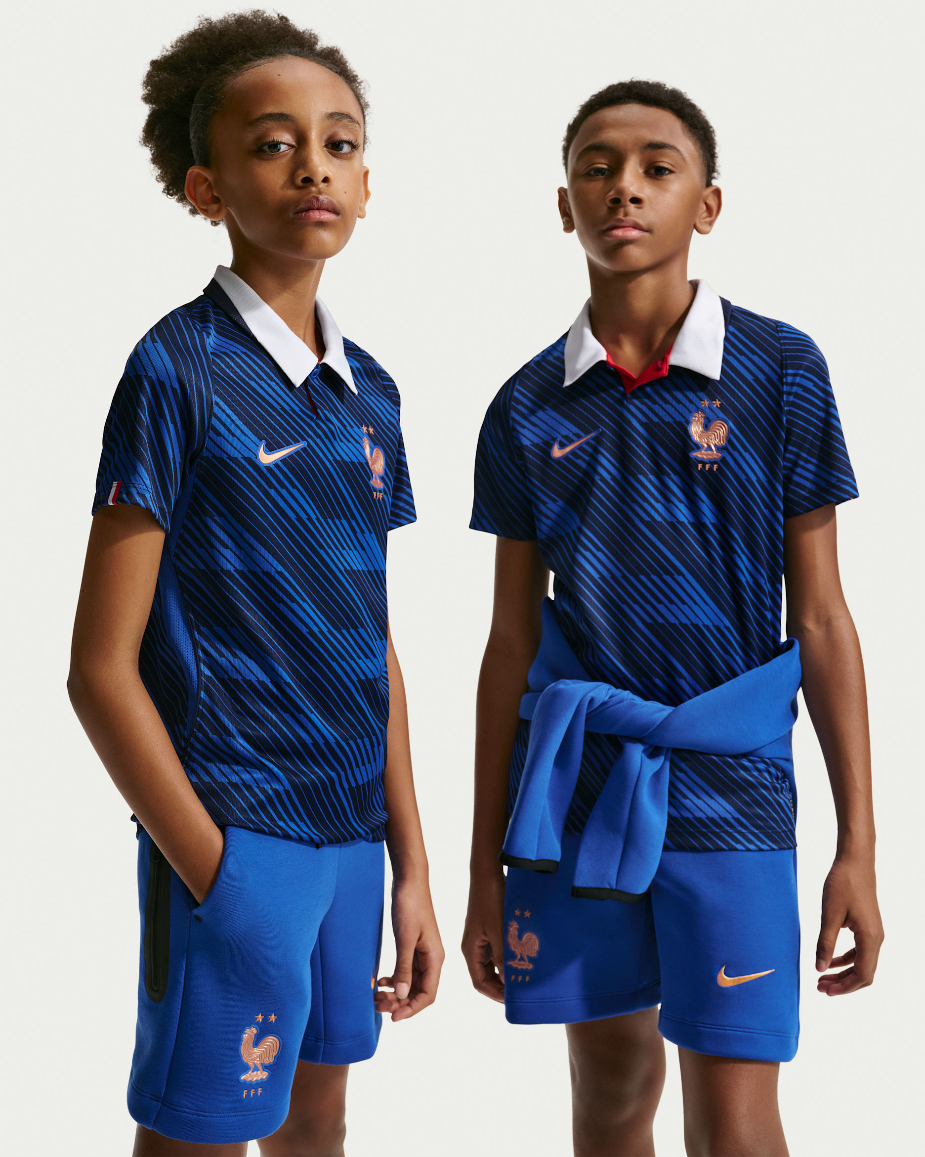 France National Team 2026 Stadium Home — Game Royal/Blackened Blue/White/Metallic Copper