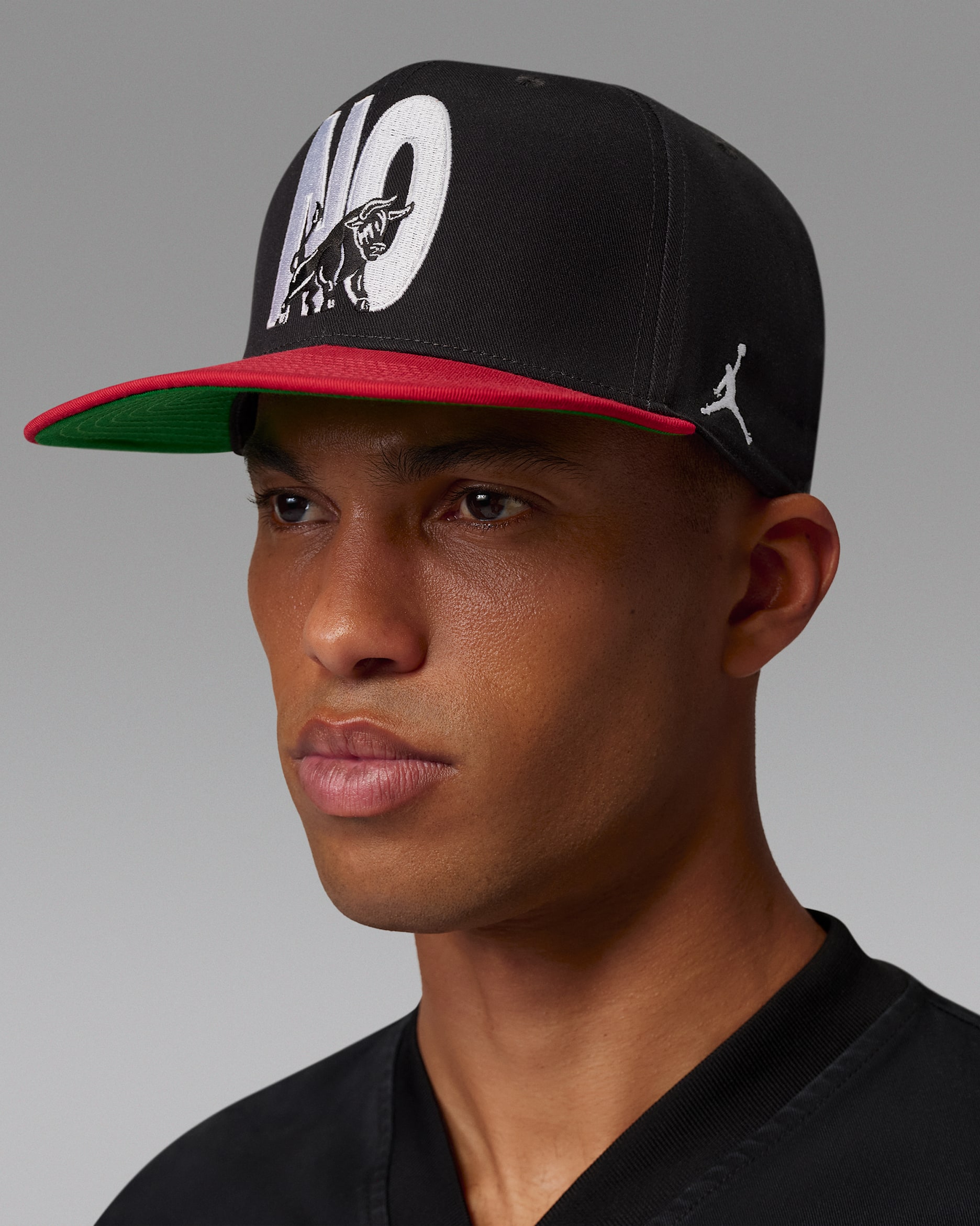 Jordan Pro — Black/Kelly Green/Varsity Red/White