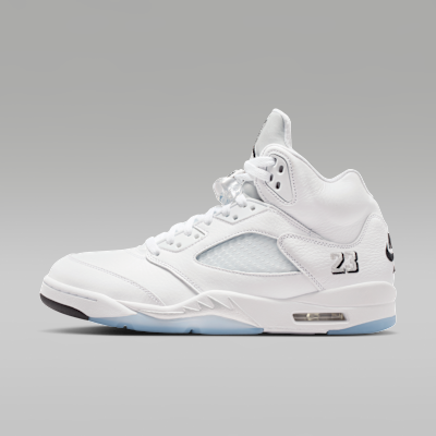 Air Jordan 5 Retro OG 'White Metallic' — White/Metallic Silver/Black