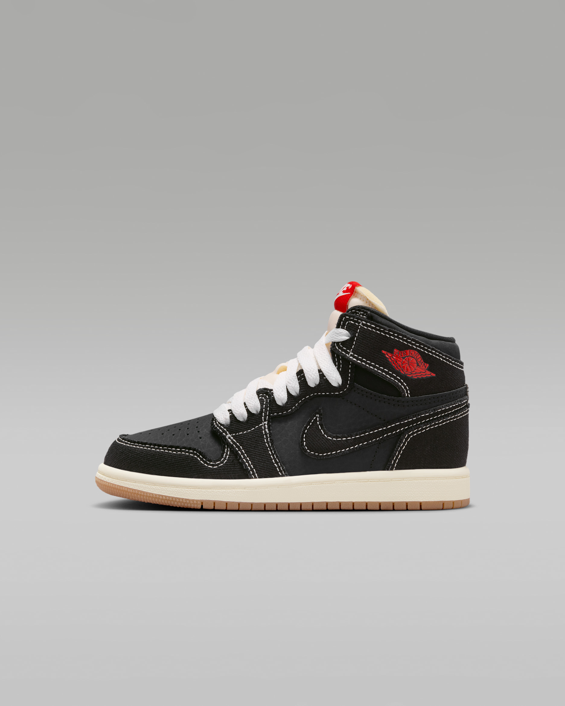 Jordan 1 Retro High OG — Black/Gum Medium Brown/Sail